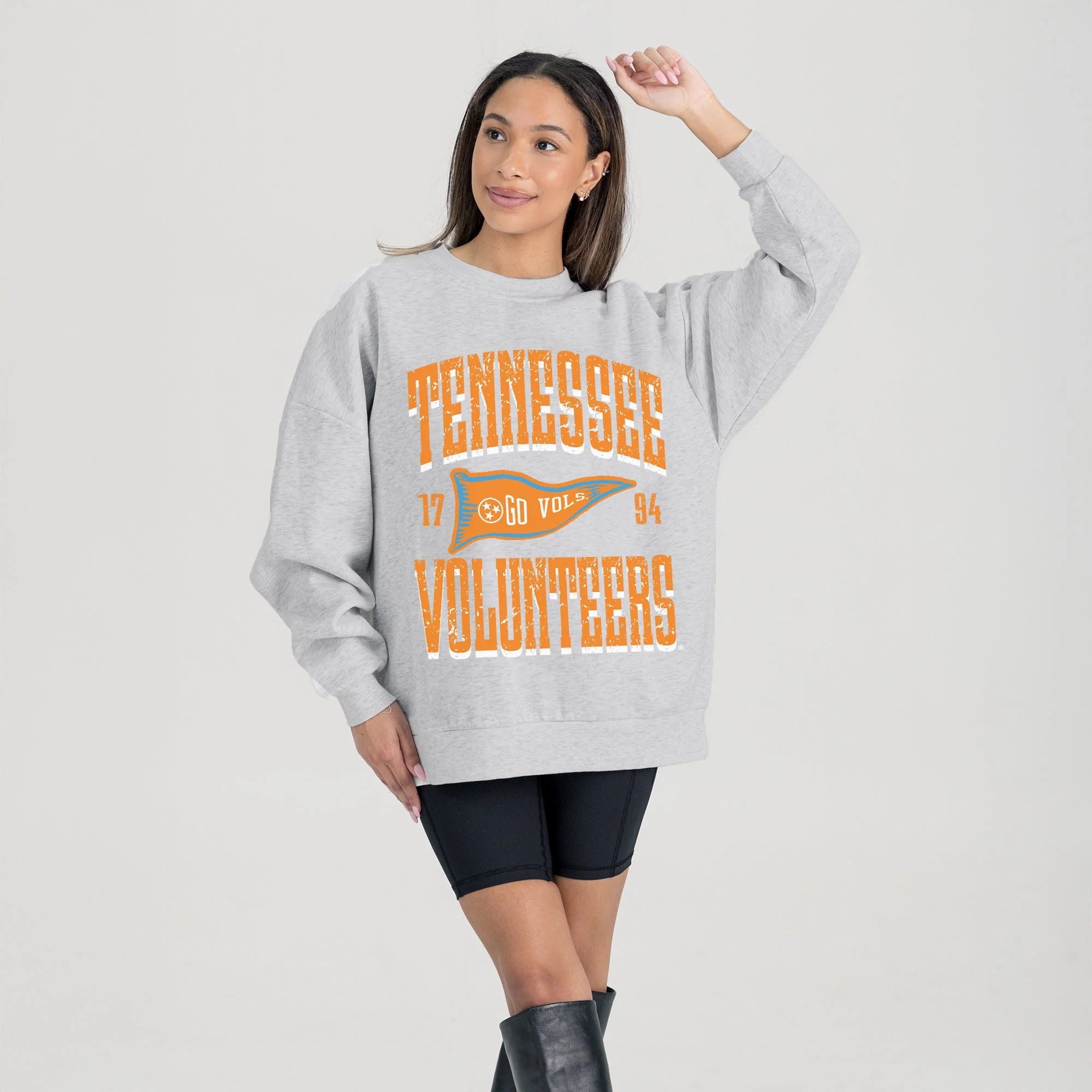 TENNESSEE VOLUNTEERS PENNANT PRIDE PREMIUM FLEECE DROP SHOULDER CREWNECK PULLOVER - Image 4