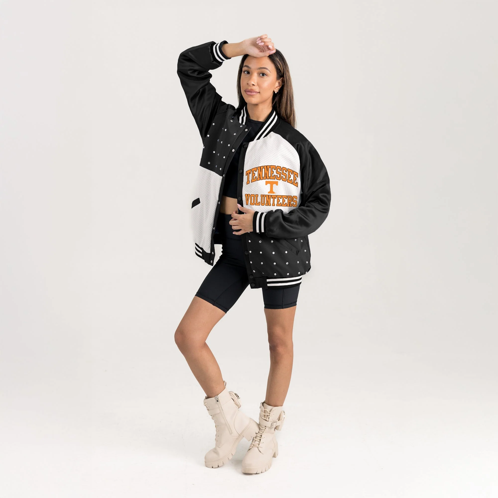 TENNESSEE VOLUNTEERS REFINED RIVALRY THROWBACK VARSITY BOMBER JACKET - Image 5