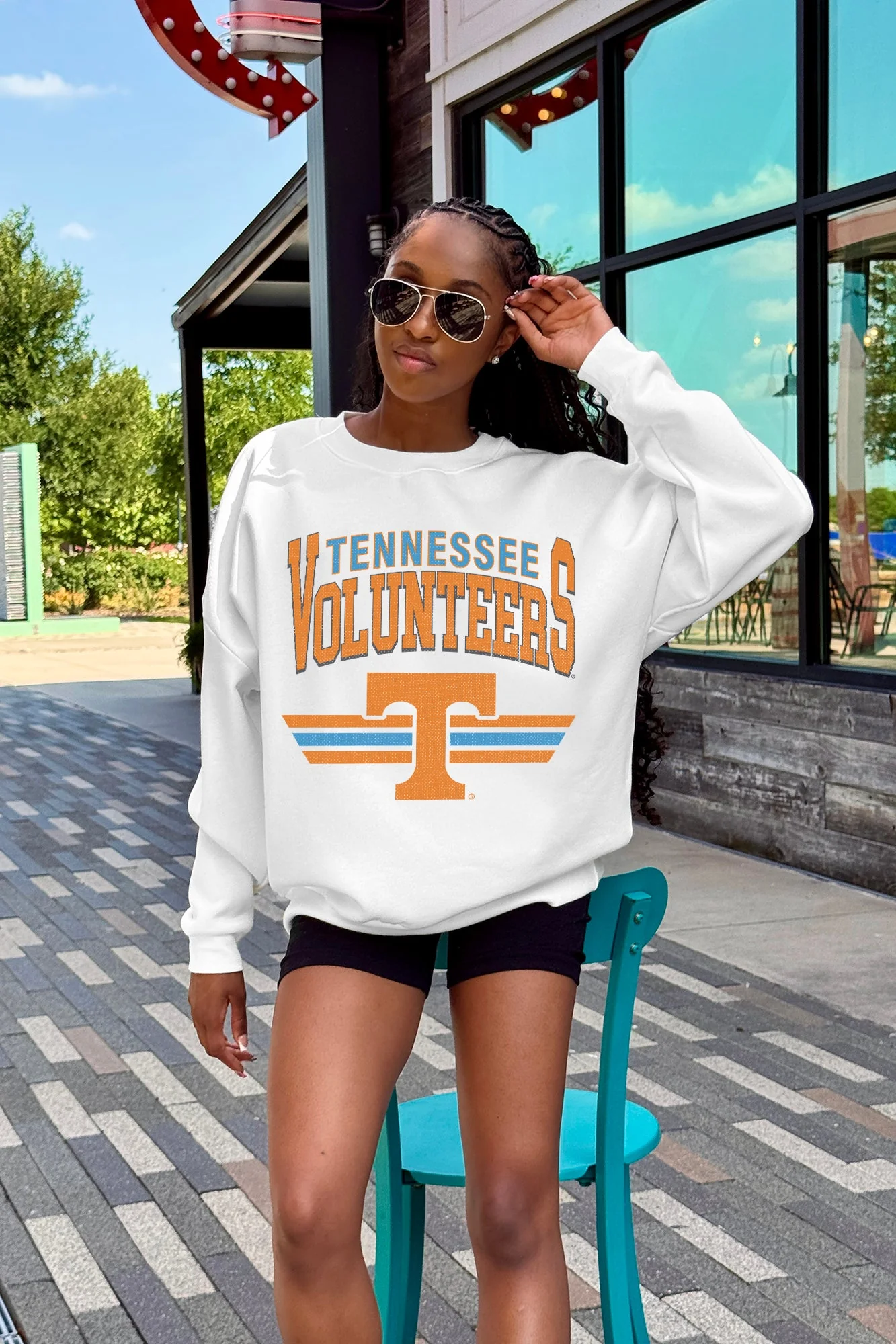 TENNESSEE VOLUNTEERS SWIFT STRIKE PREMIUM FLEECE DROP SHOULDER CREWNECK PULLOVER - Image 2