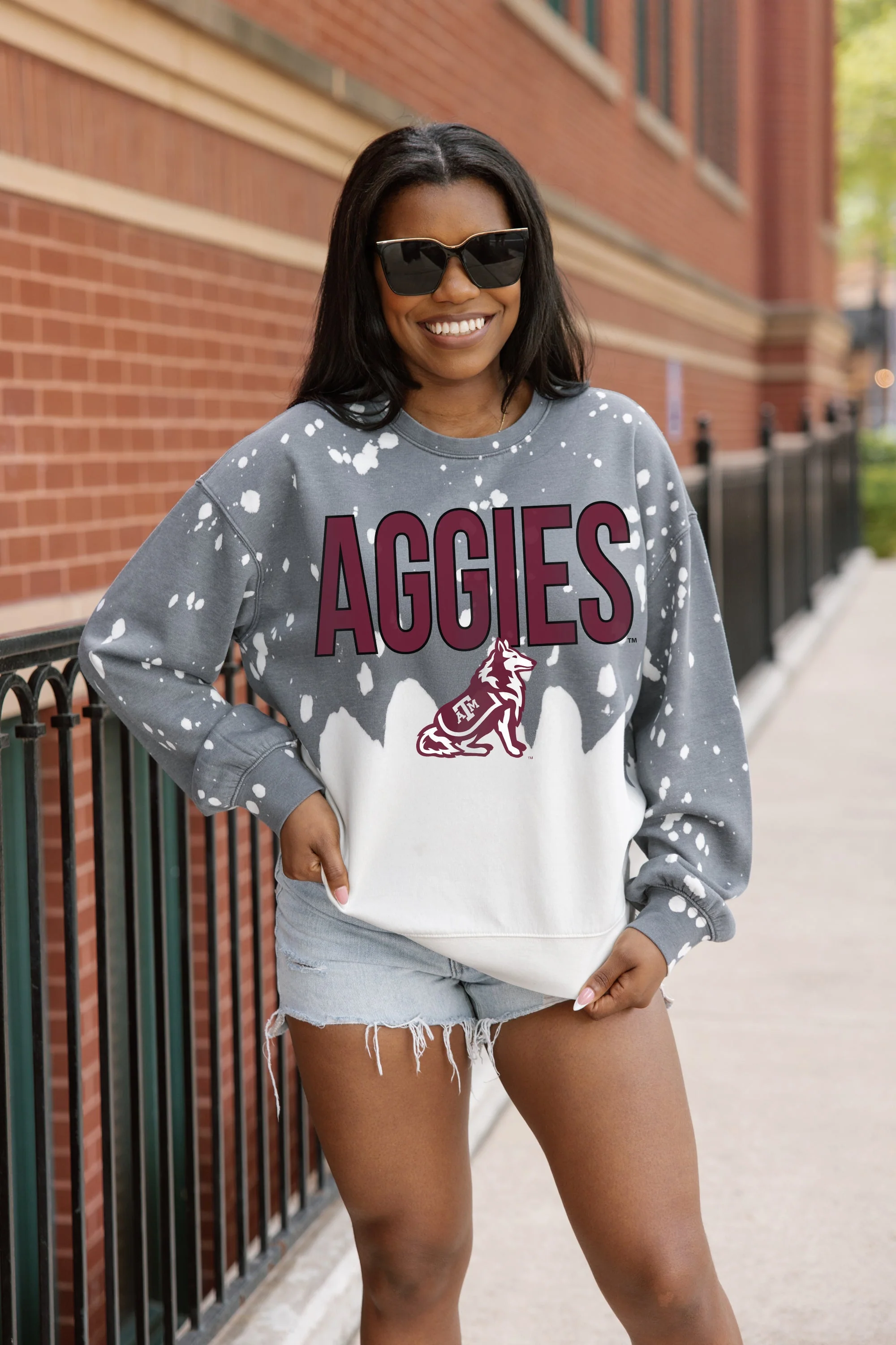 TEXAS A&M AGGIES CASUAL FAN LONG-SLEEVE FRENCH TERRY PULLOVER - Image 2