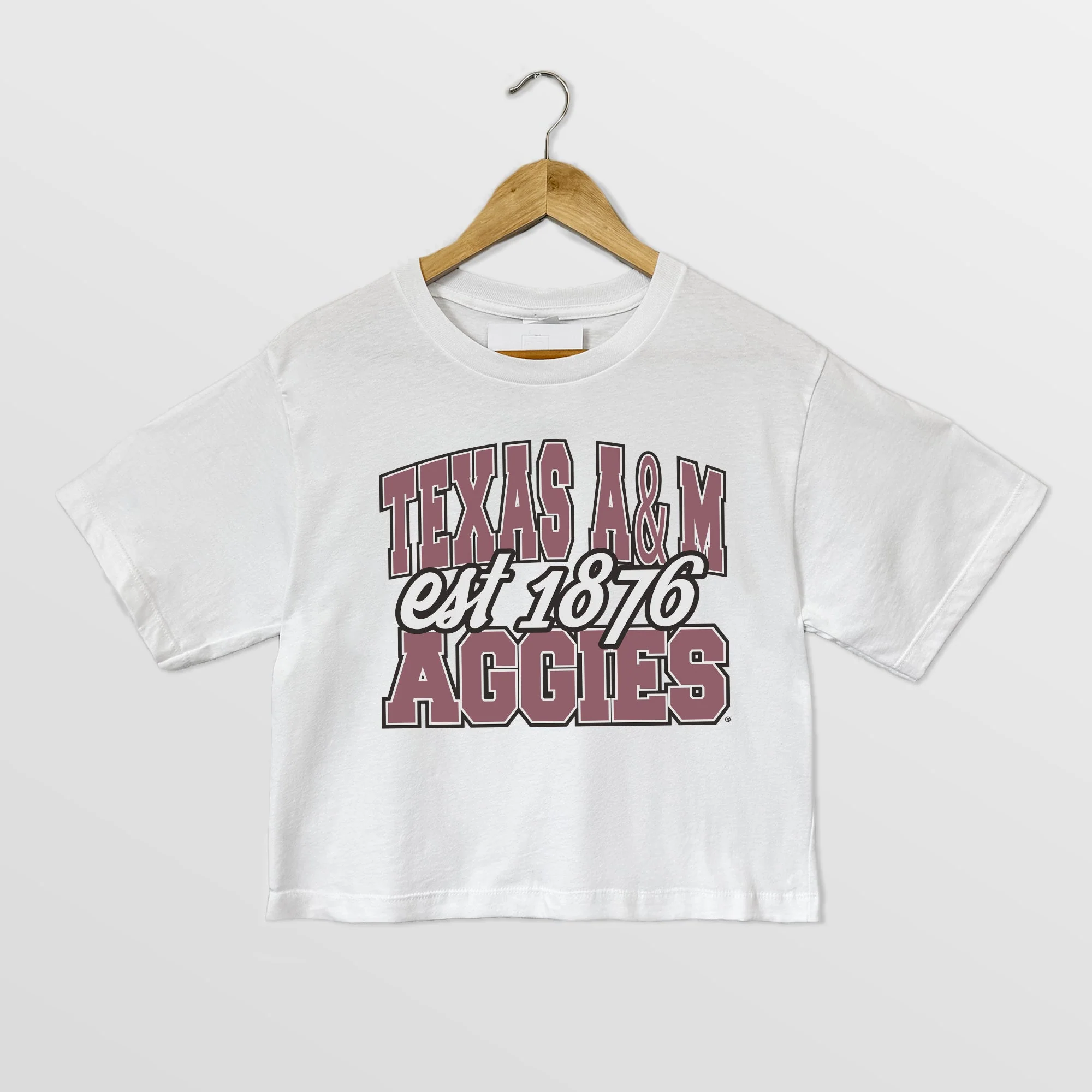 TEXAS A&M AGGIES DEEP ROOTS BOXY FIT WOMEN'S CROPPED TEE