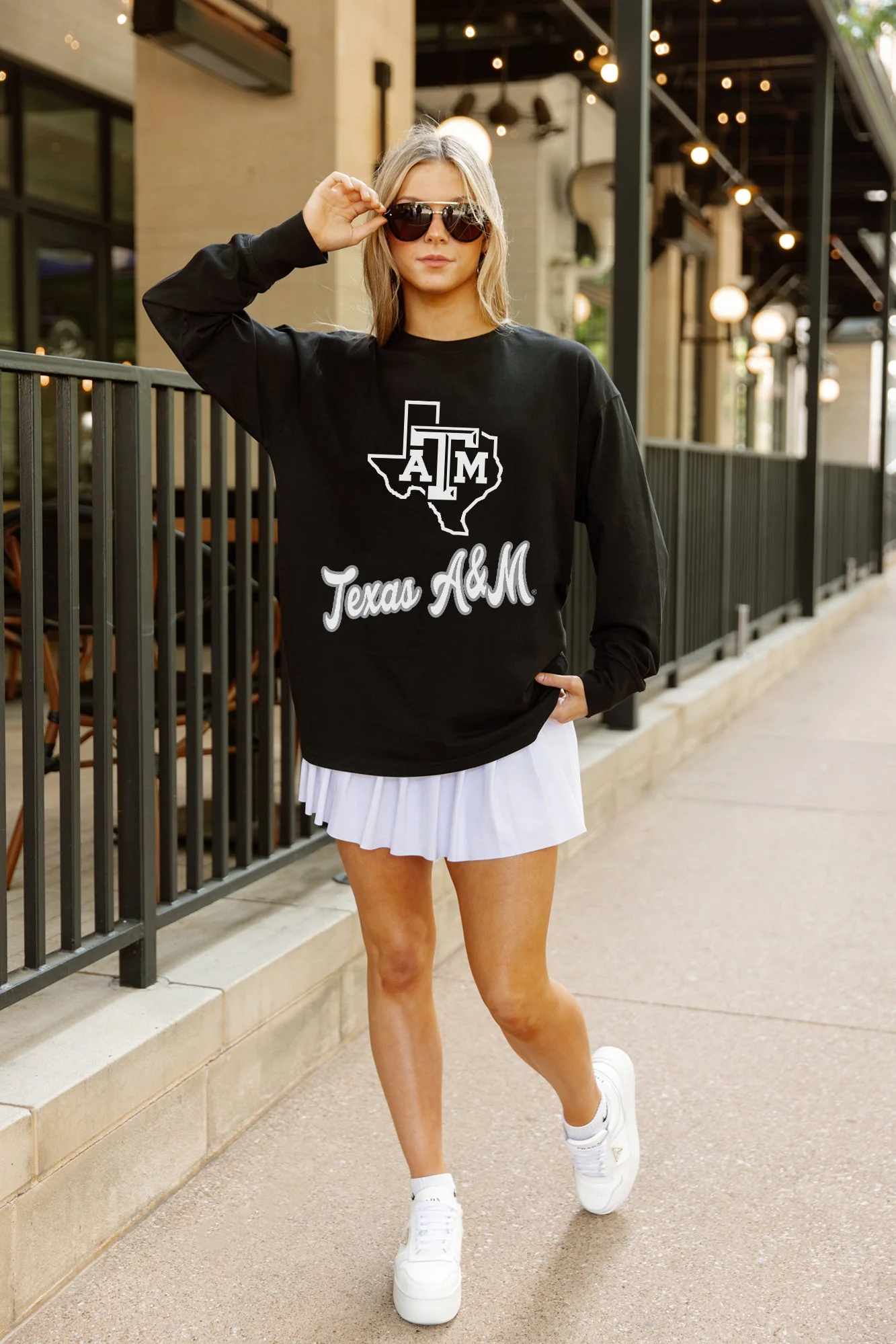 TEXAS A&M AGGIES HONOR ROLL ESSENTIAL RELAXED FIT LONG SLEEVE TEE
