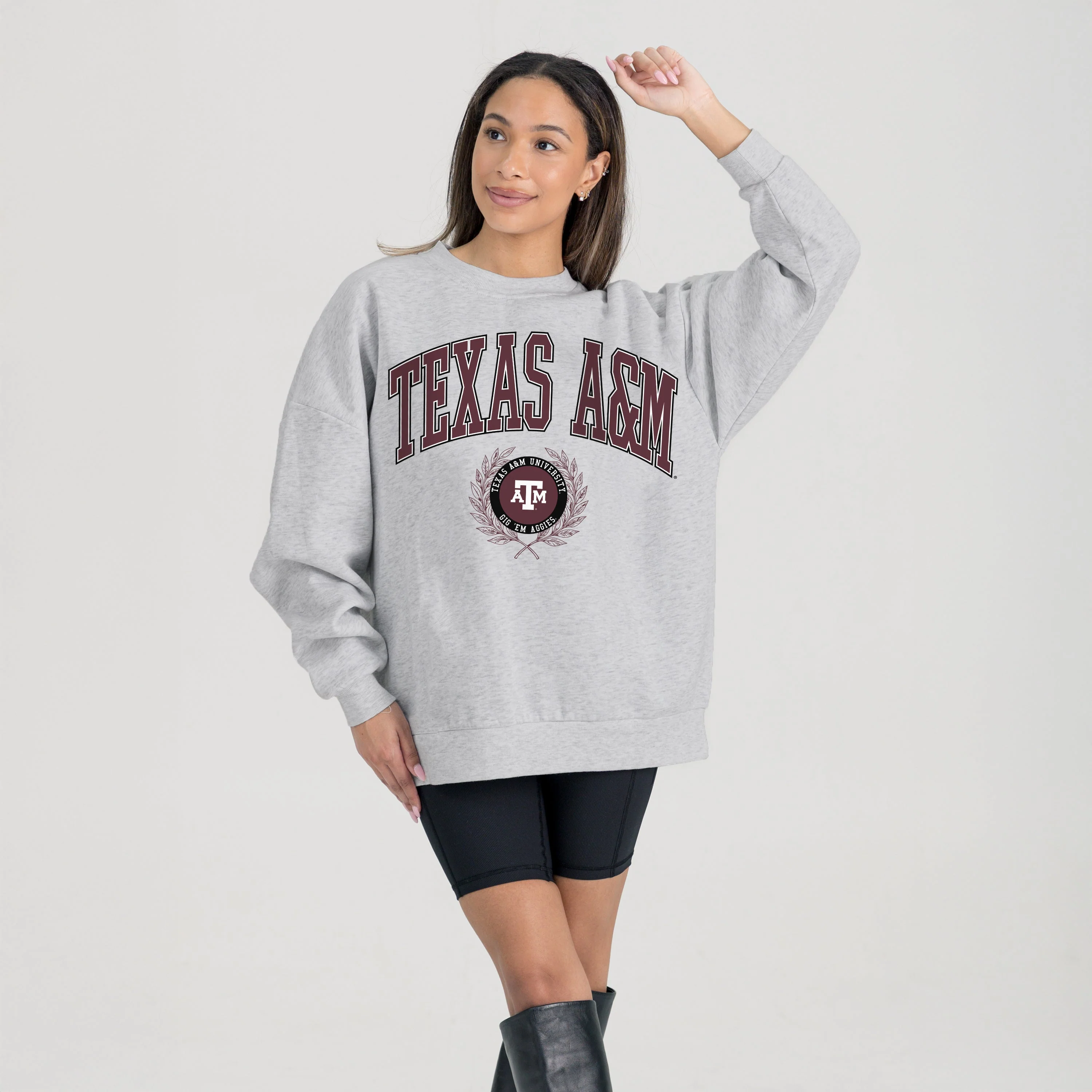 TEXAS A&M AGGIES TRADITION REFINED PREMIUM FLEECE CREWNECK PULLOVER - Image 6