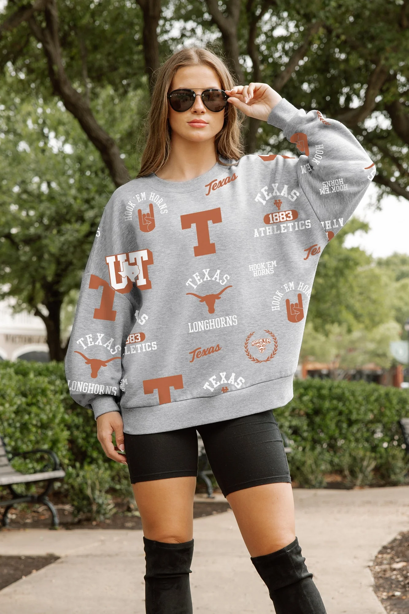 TEXAS LONGHORNS ALWAYS ON REPEAT PREMIUM FLEECE CREW SWEATSHIRT - Image 6