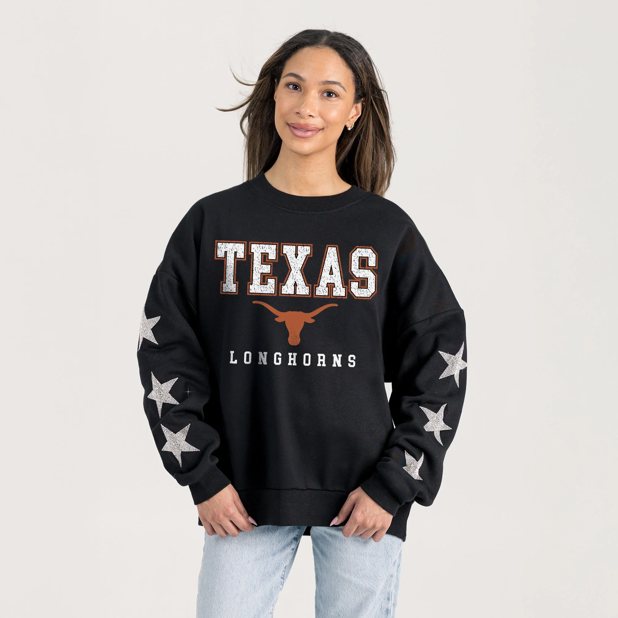 TEXAS LONGHORNS VELOCITY STAR EMBELLISHED CREW SWEATSHIRT - Image 5