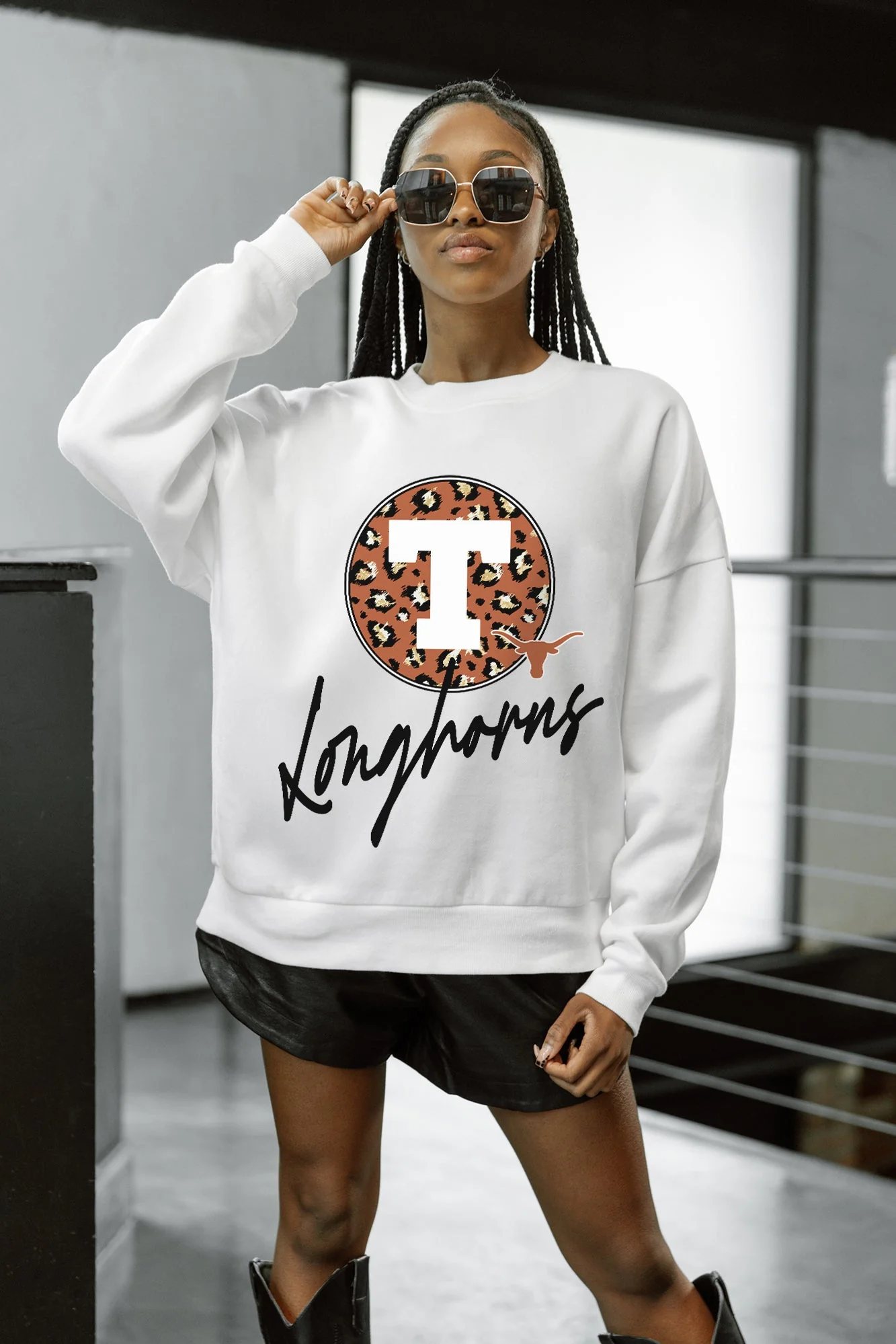 TEXAS LONGHORNS WILD BREAKTHROUGH PREMIUM FLEECE CREWNECK PULLOVER - Image 4