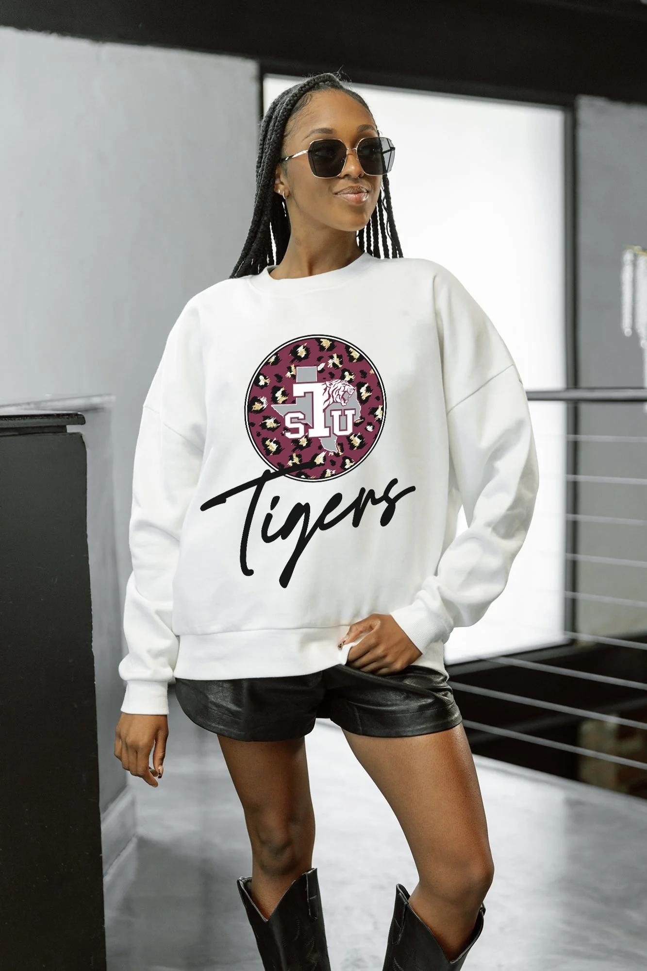 TEXAS SOUTHERN TIGERS WILD BREAKTHROUGH PREMIUM FLEECE CREWNECK PULLOVER - Image 3