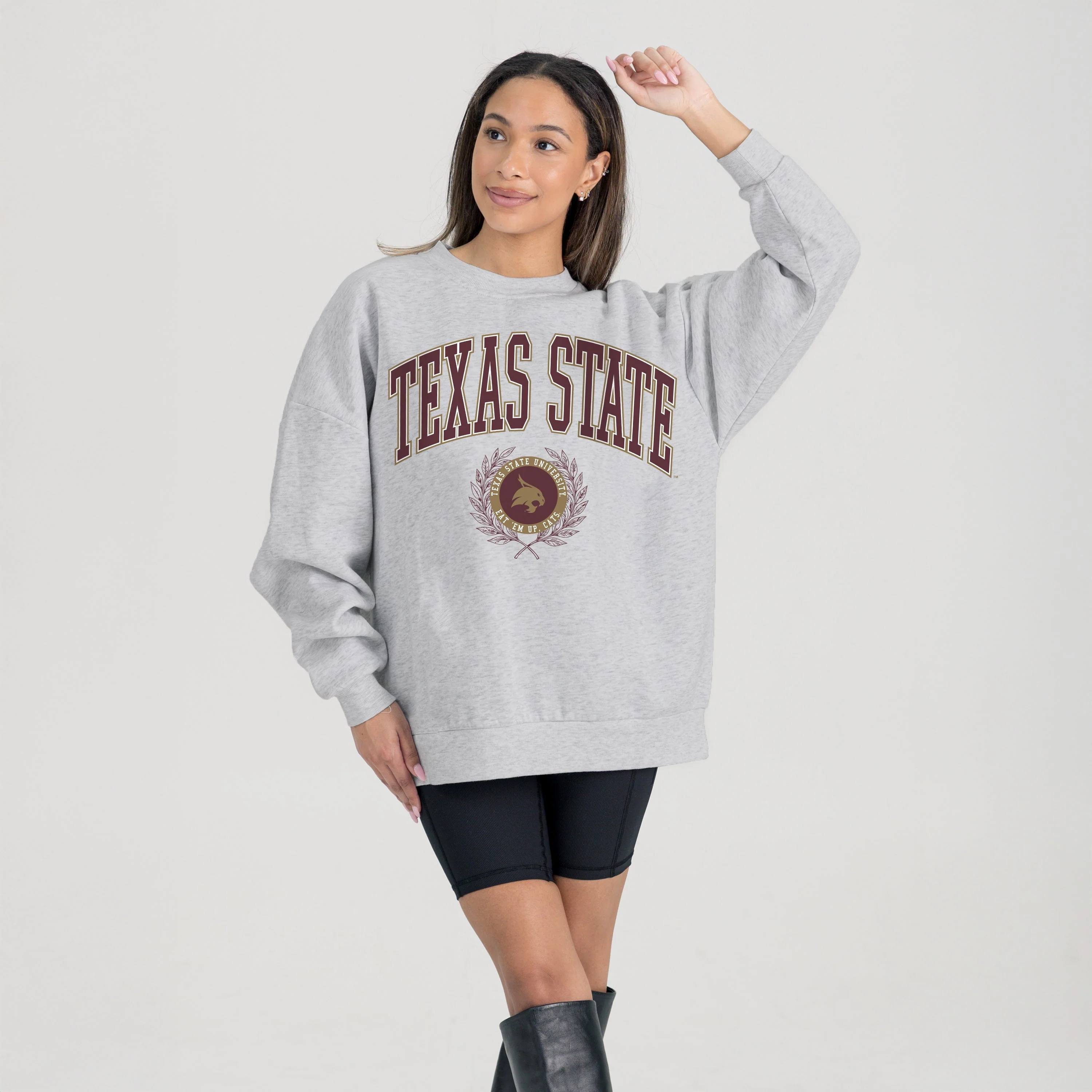 TEXAS STATE BOBCATS TRADITION REFINED PREMIUM FLEECE CREWNECK PULLOVER - Image 6