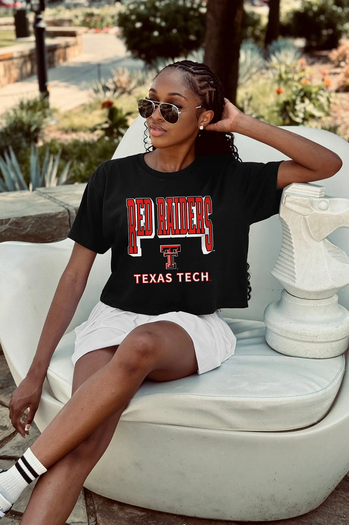 TEXAS TECH RED RAIDERS PURE VICTORY CLASSIC CROP TEE - Image 3