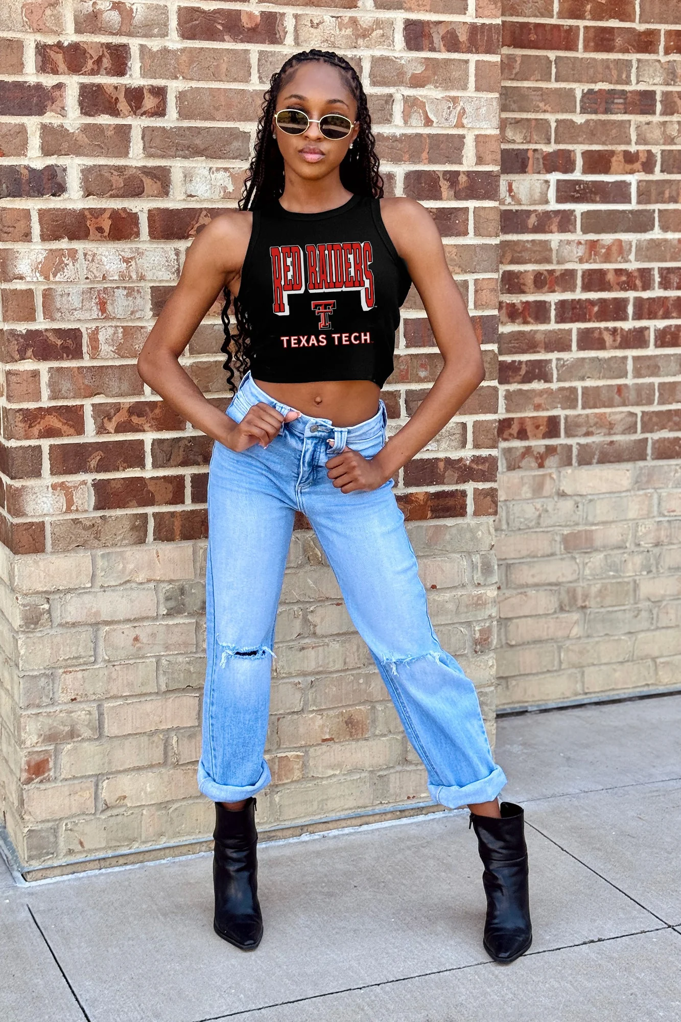 TEXAS TECH RED RAIDERS PURE VICTORY ESSENTIAL RIBBED CROP TANK - Image 2