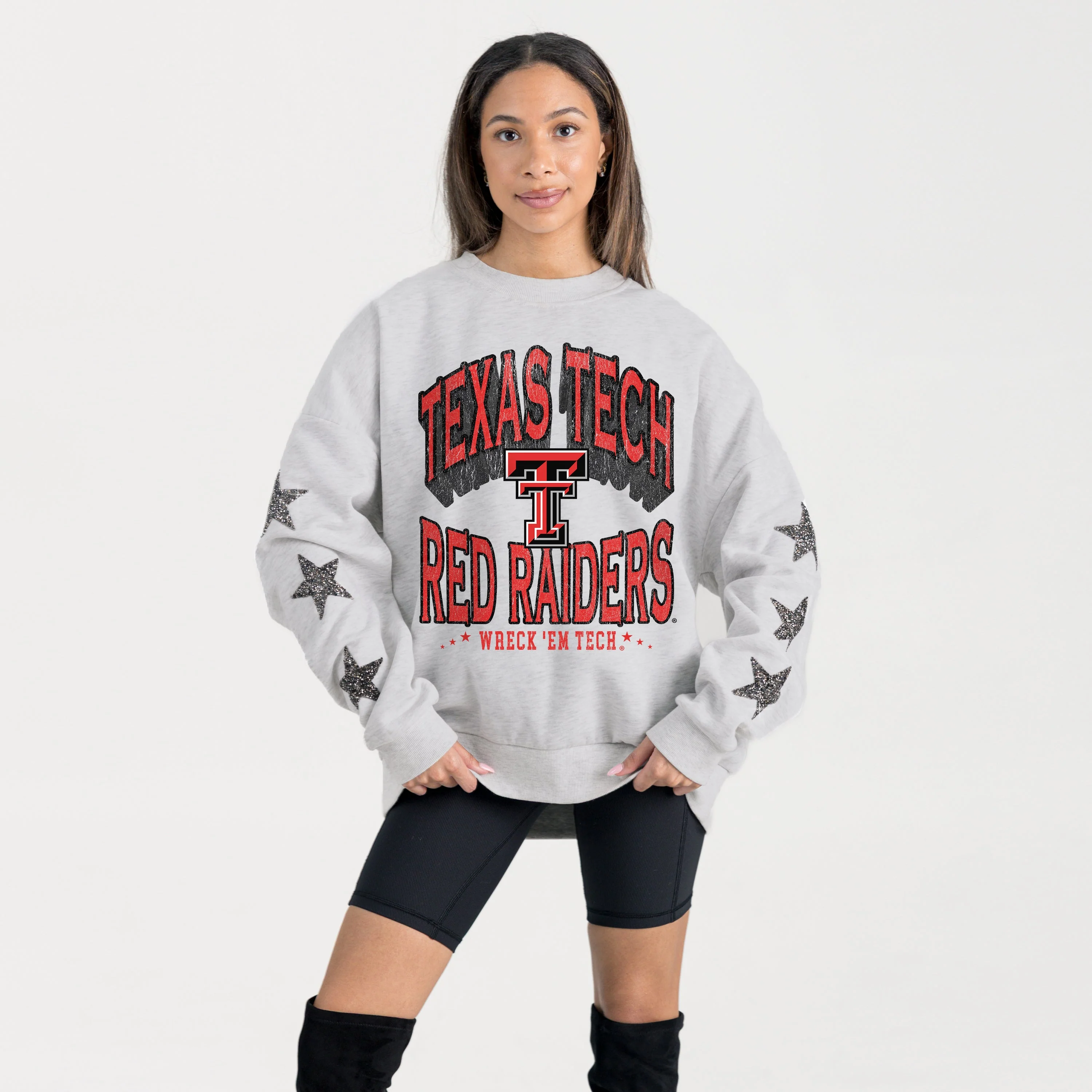 TEXAS TECH RED RAIDERS RESILIENCE STAR EMBELLISHED CREW SWEATSHIRT - Image 5