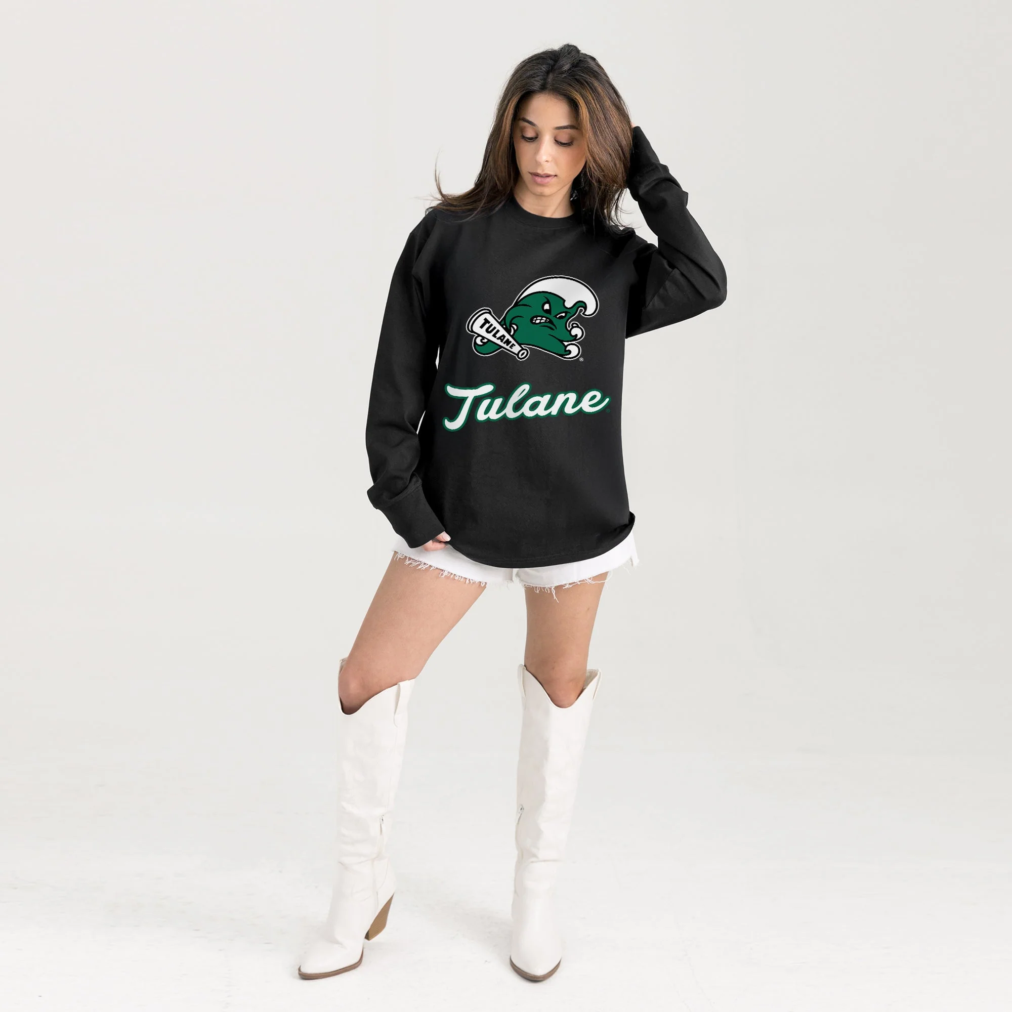 TULANE GREEN WAVE HONOR ROLL ESSENTIAL RELAXED FIT LONG SLEEVE TEE - Image 6