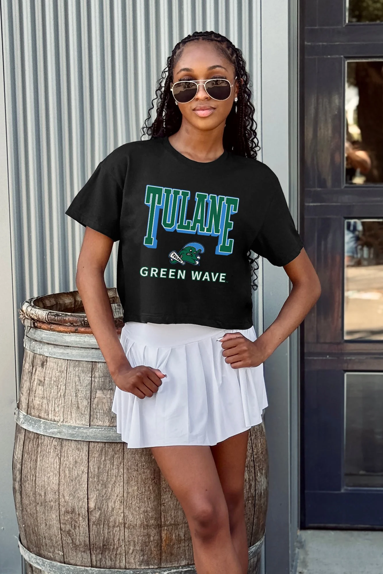 TULANE GREEN WAVE PURE VICTORY CLASSIC CROP TEE - Image 2