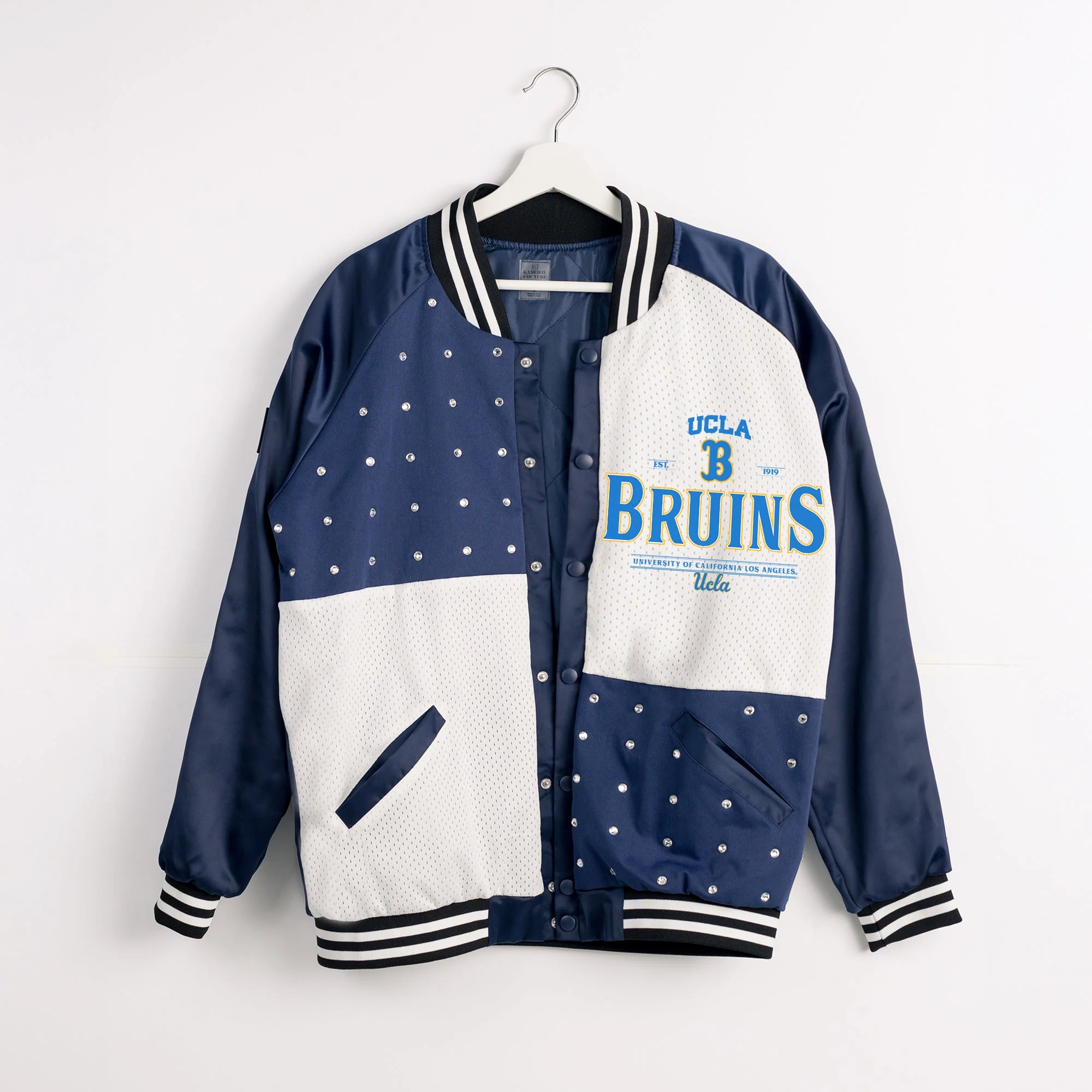 UCLA BRUINS INNER DRIVE THROWBACK VARSITY BOMBER JACKET - Image 8