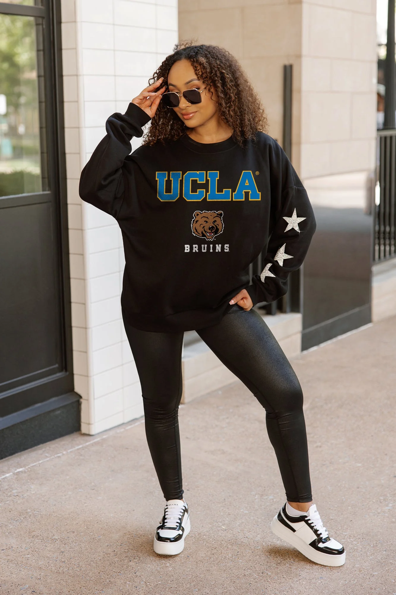 UCLA BRUINS VELOCITY STAR EMBELLISHED CREW SWEATSHIRT - Image 3