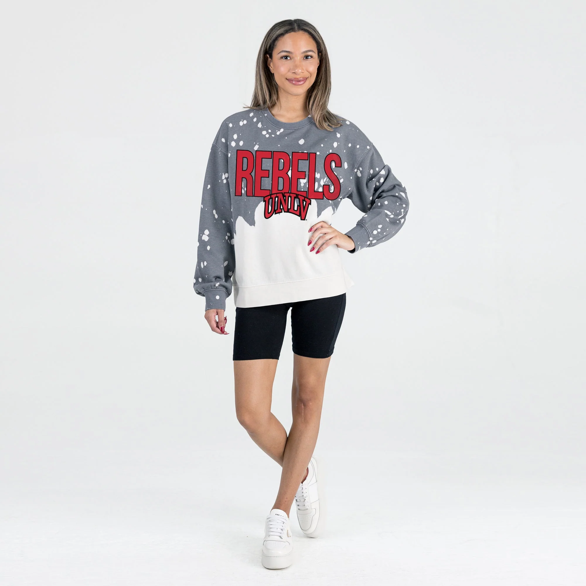 UNLV REBELS CASUAL FAN LONG-SLEEVE FRENCH TERRY PULLOVER - Image 5