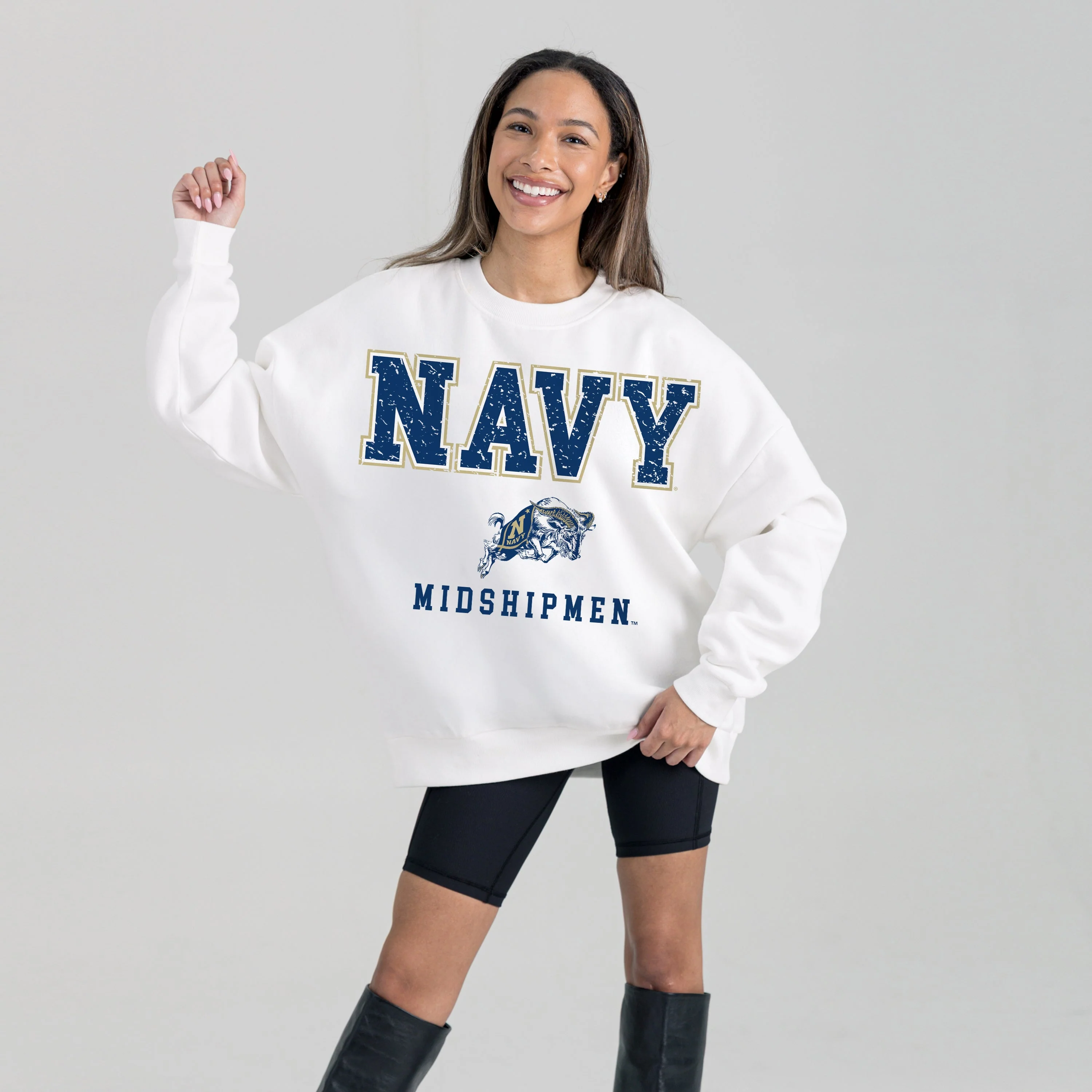 US NAVY MIDSHIPMEN FREESTYLE PREMIUM FLEECE CREWNECK PULLOVER - Image 4