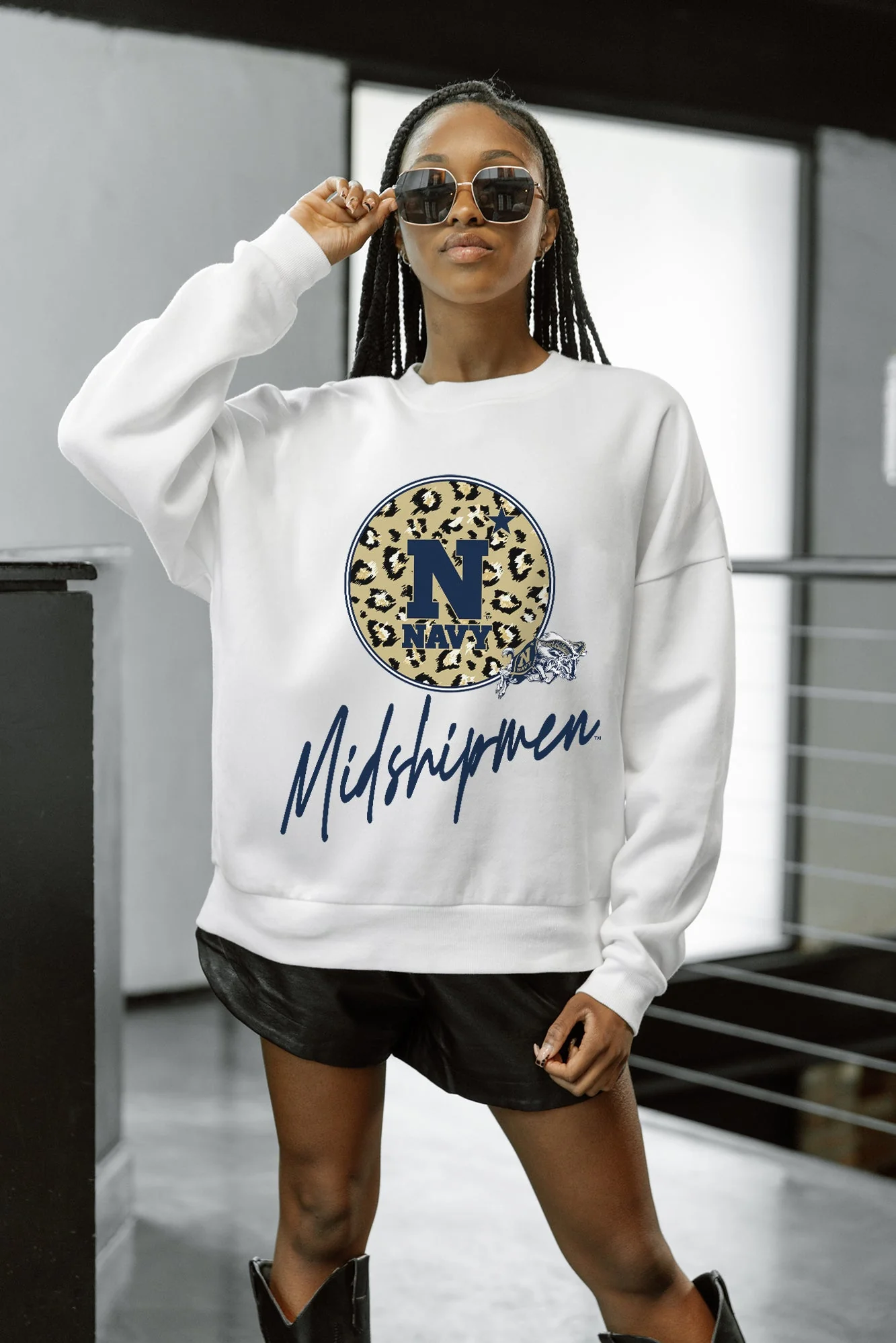 US NAVY MIDSHIPMEN WILD BREAKTHROUGH PREMIUM FLEECE CREWNECK PULLOVER - Image 4
