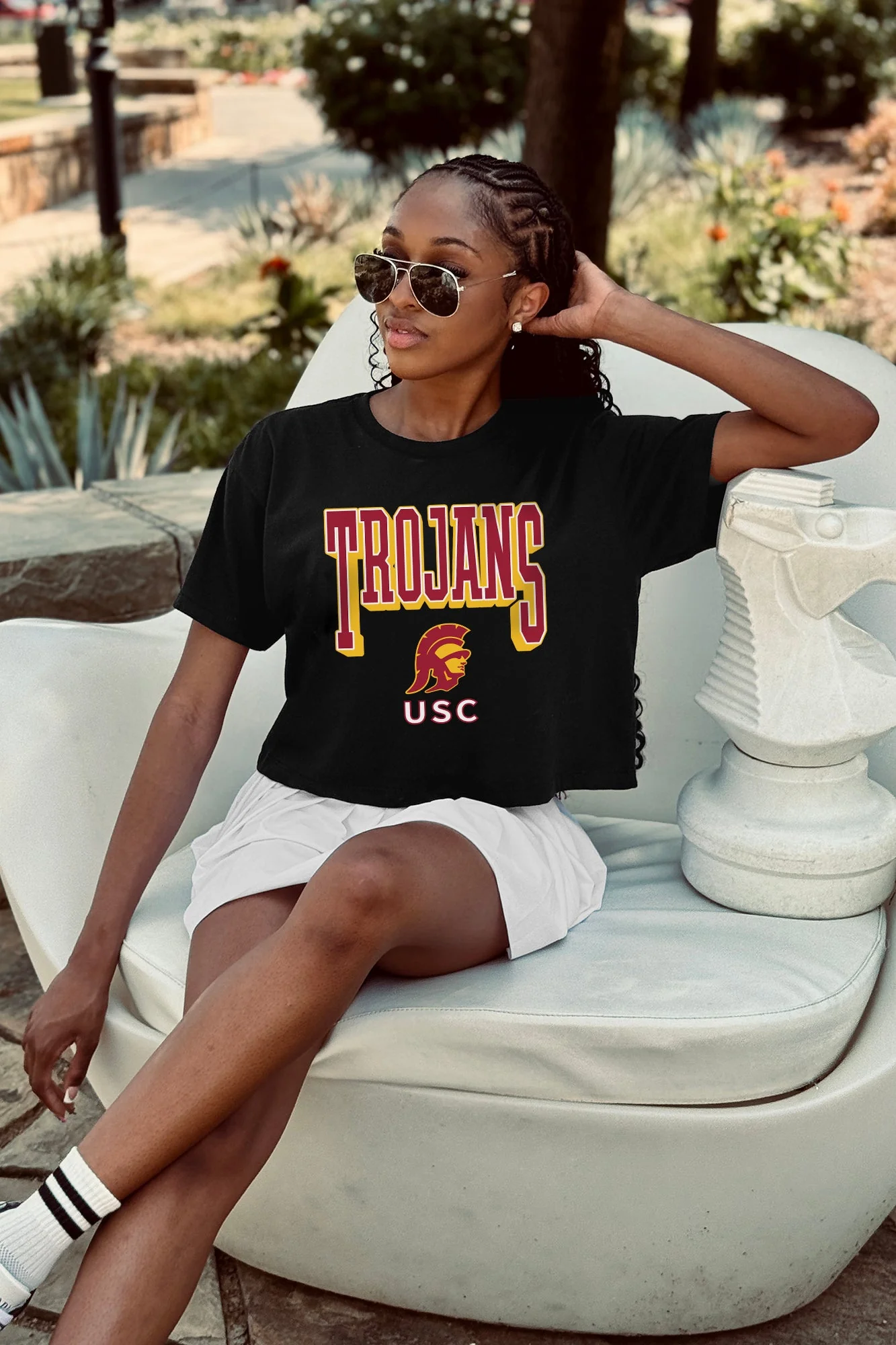 USC TROJANS PURE VICTORY CLASSIC CROP TEE - Image 3