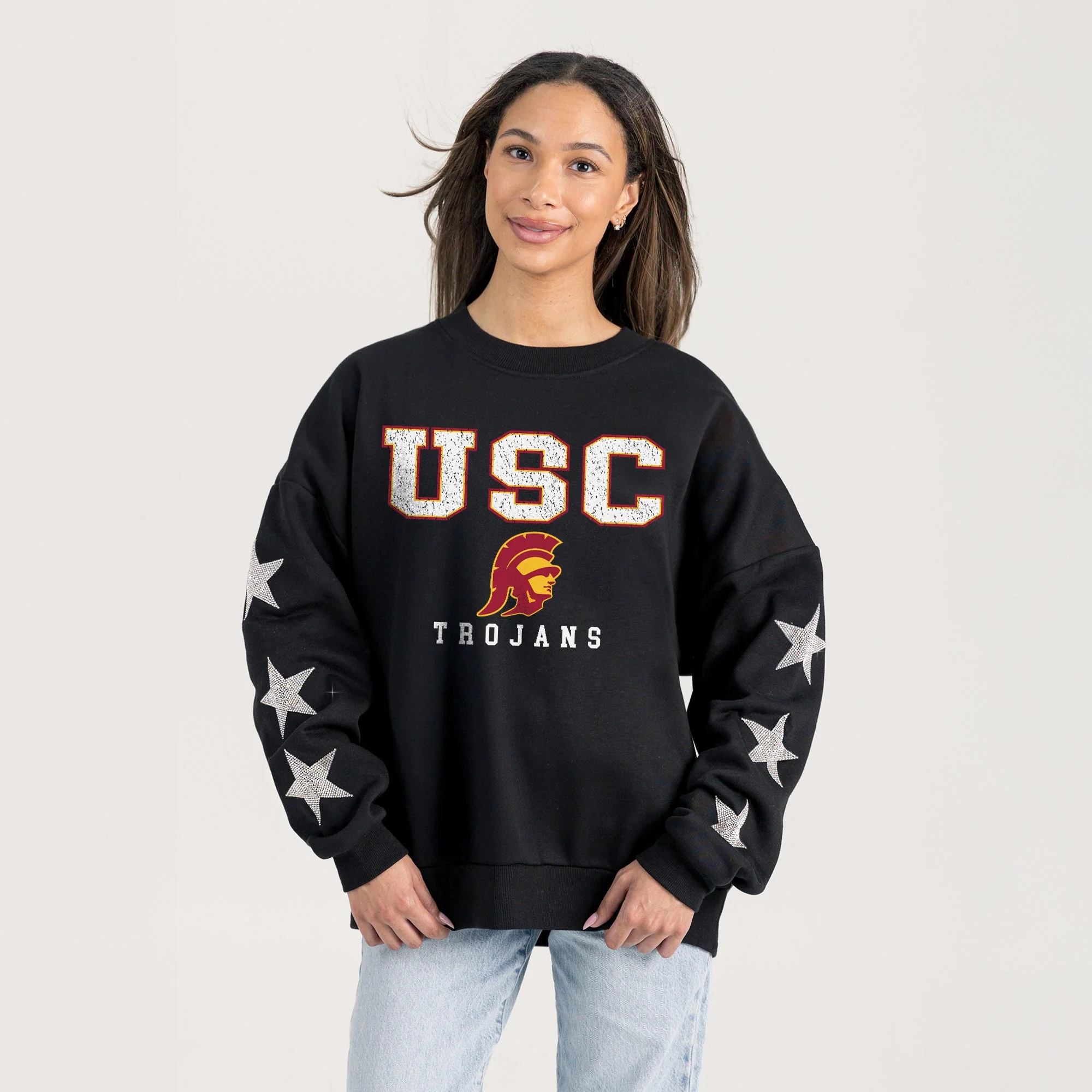 USC TROJANS VELOCITY STAR EMBELLISHED CREW SWEATSHIRT - Image 5