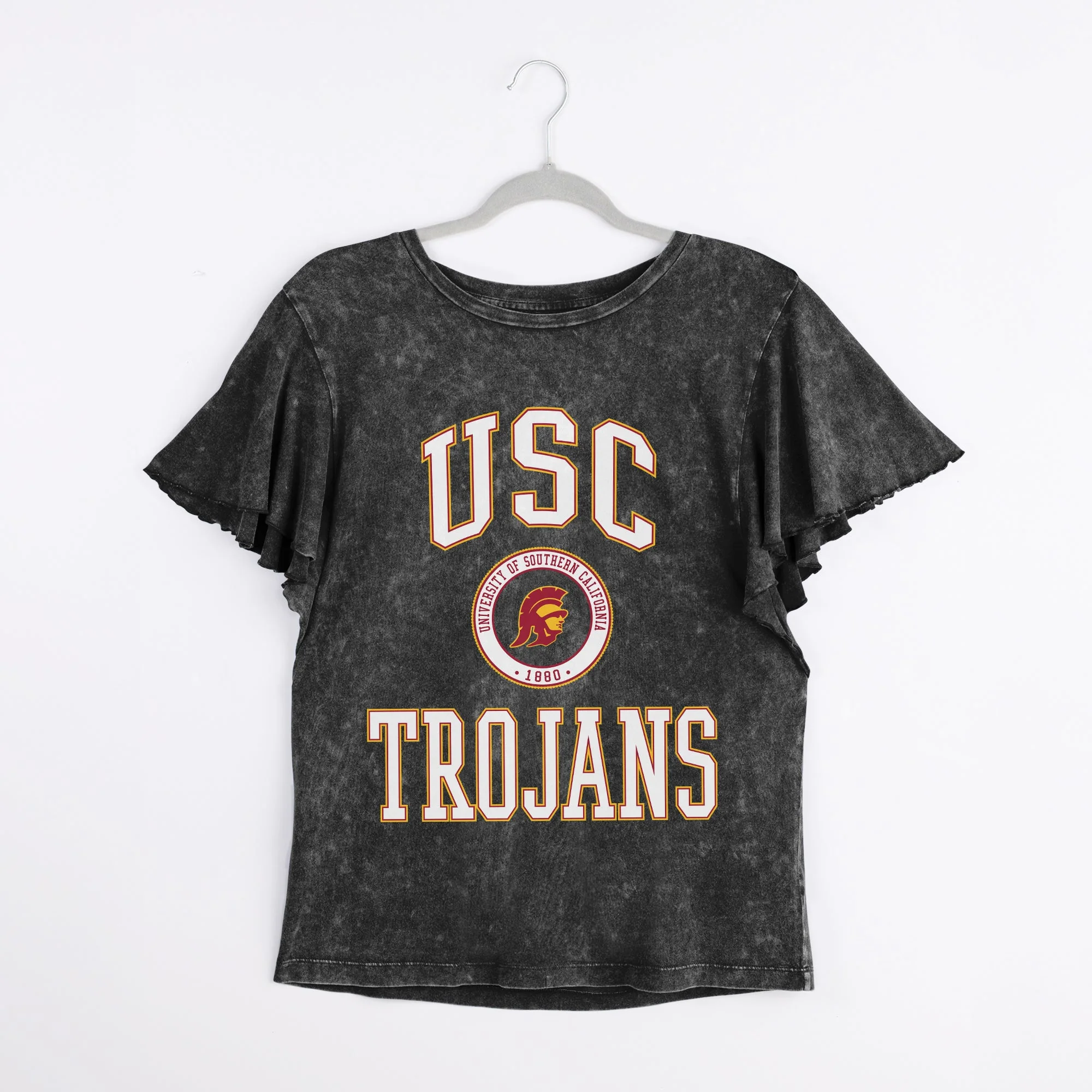 USC TROJANS VICTORY MODE FLUTTER SLEEVE TEE IN BLACK - Image 8
