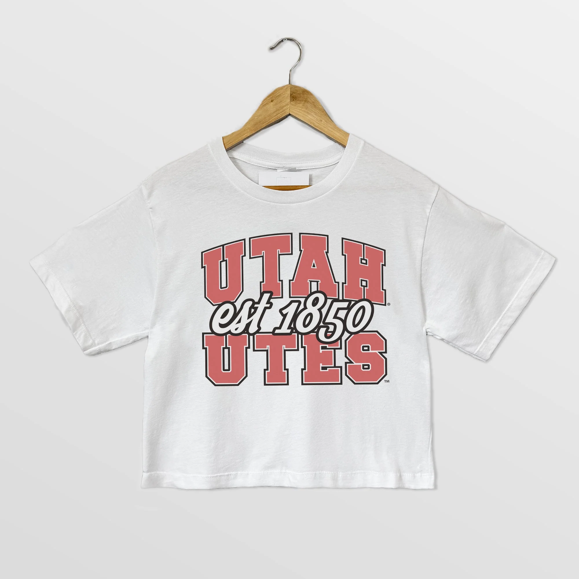 UTAH UTES DEEP ROOTS BOXY FIT WOMEN'S CROPPED TEE