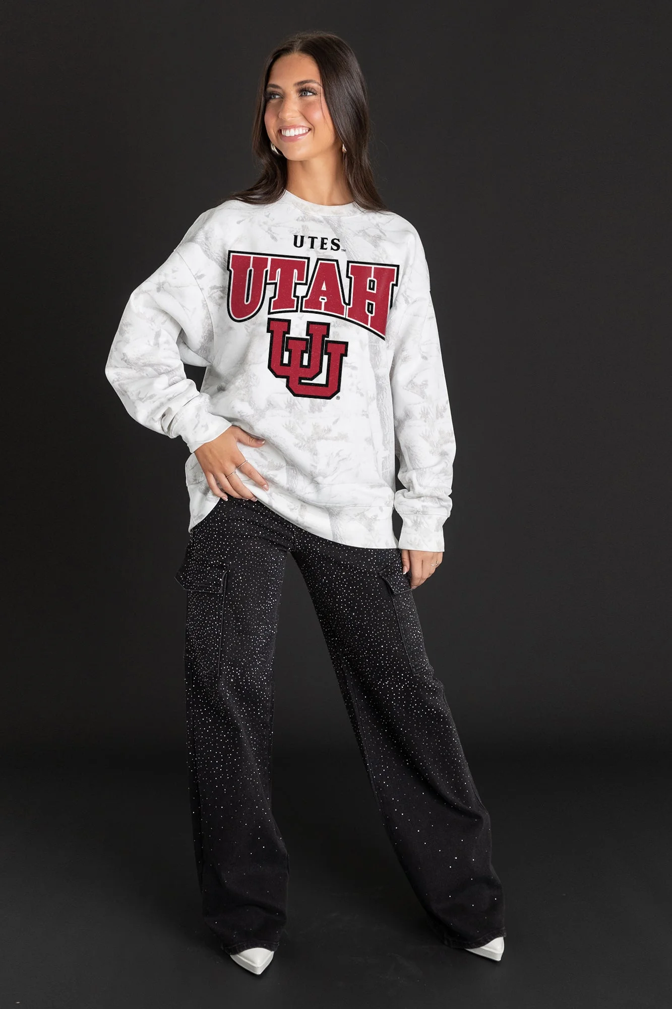 UTAH UTES RALLY READY PREMIUM DROP SHOULDER CAMO PULLOVER - Image 4