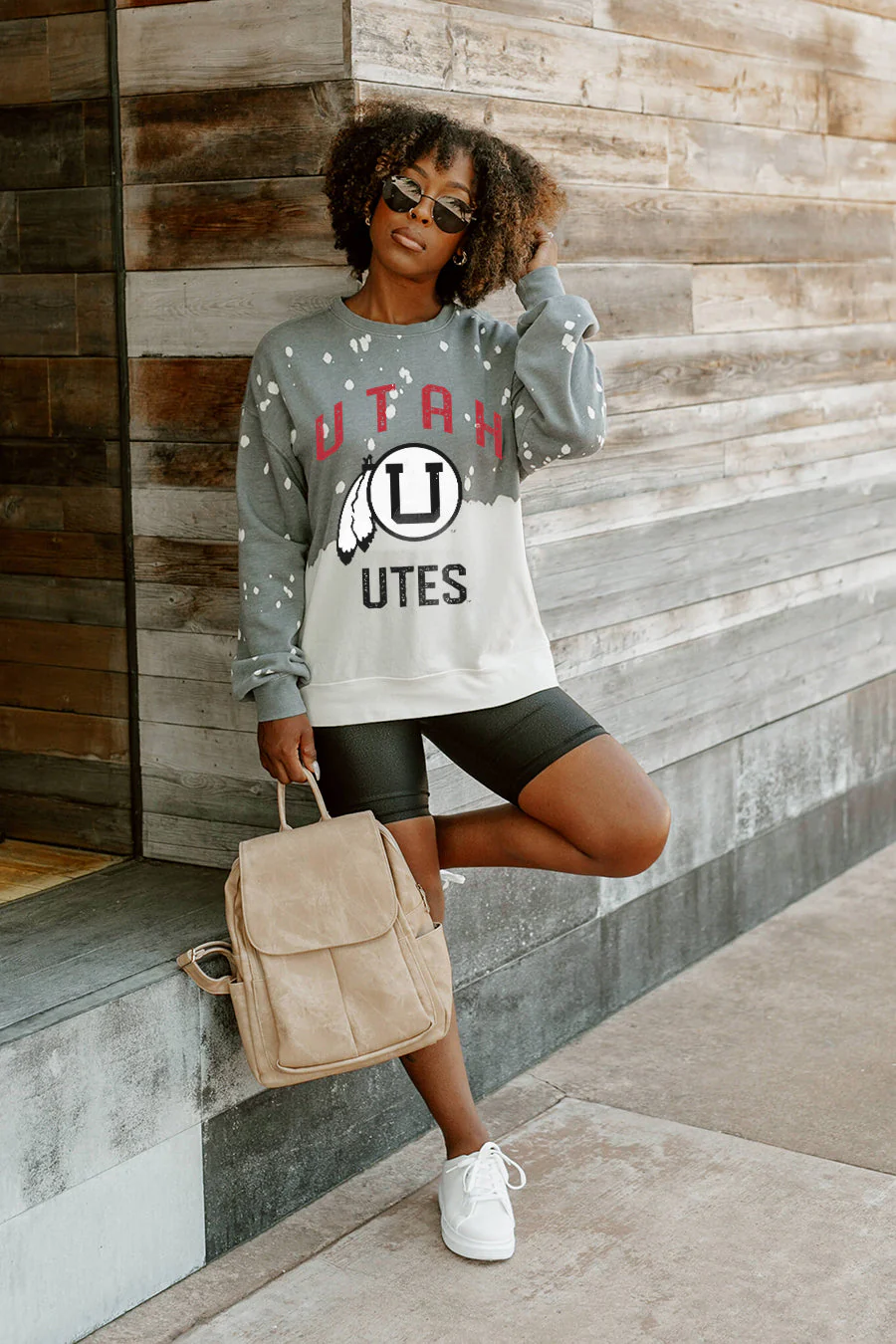UTAH UTES Upcycle And Vintage Faded Wash Pullover - Image 2