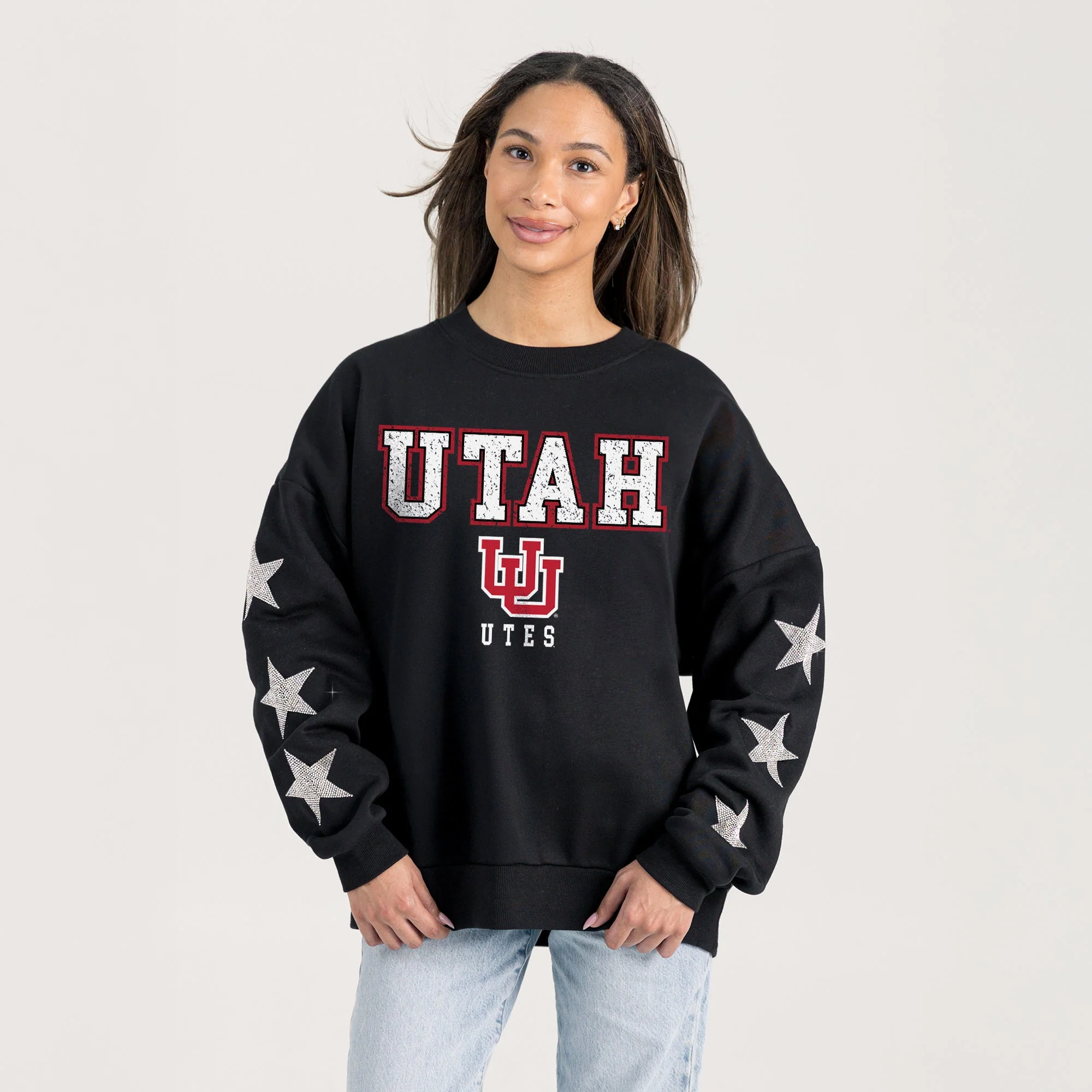 UTAH UTES VELOCITY STAR EMBELLISHED CREW SWEATSHIRT - Image 5