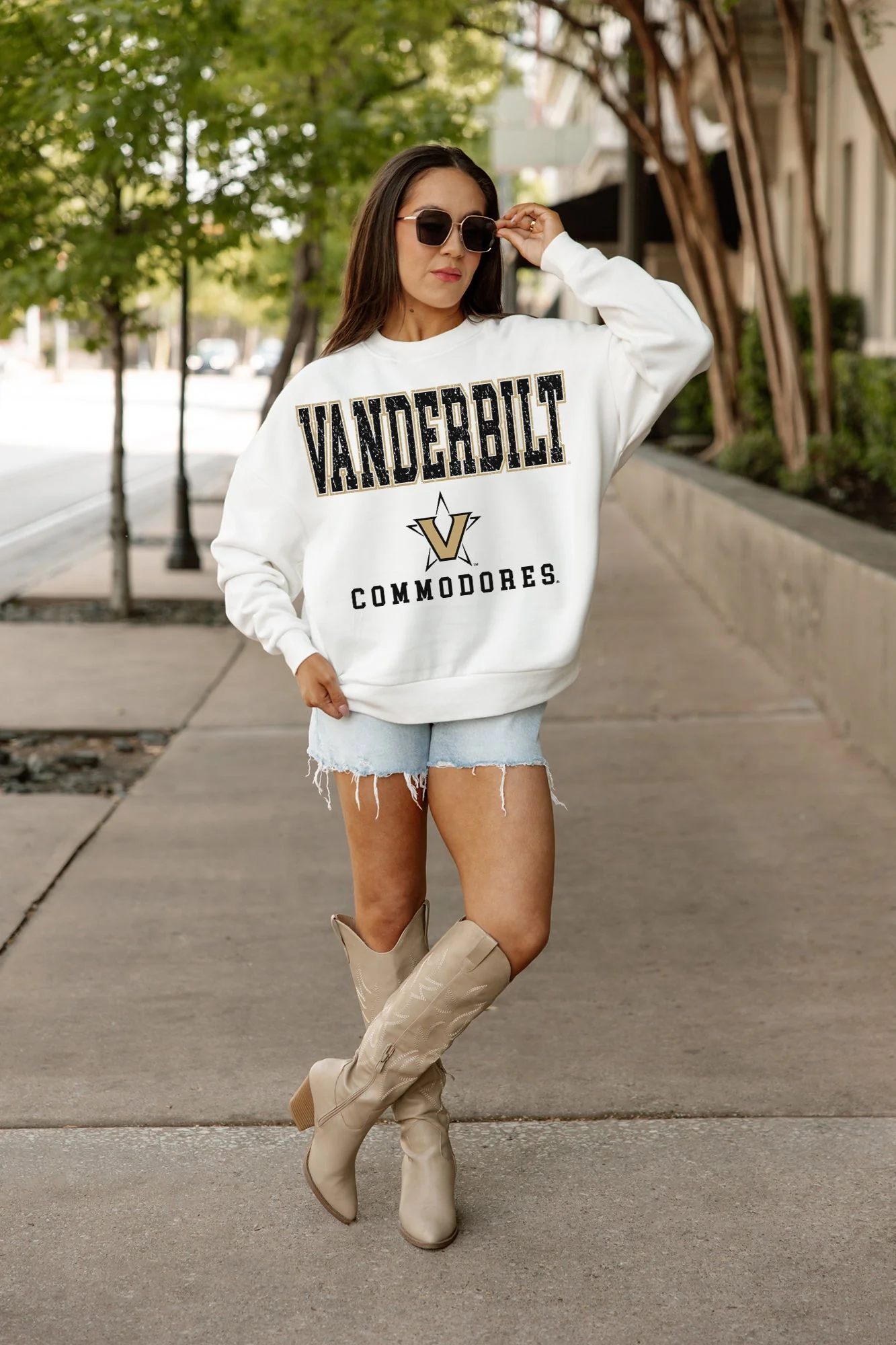 VANDERBILT COMMODORES FREESTYLE PREMIUM FLEECE CREWNECK PULLOVER