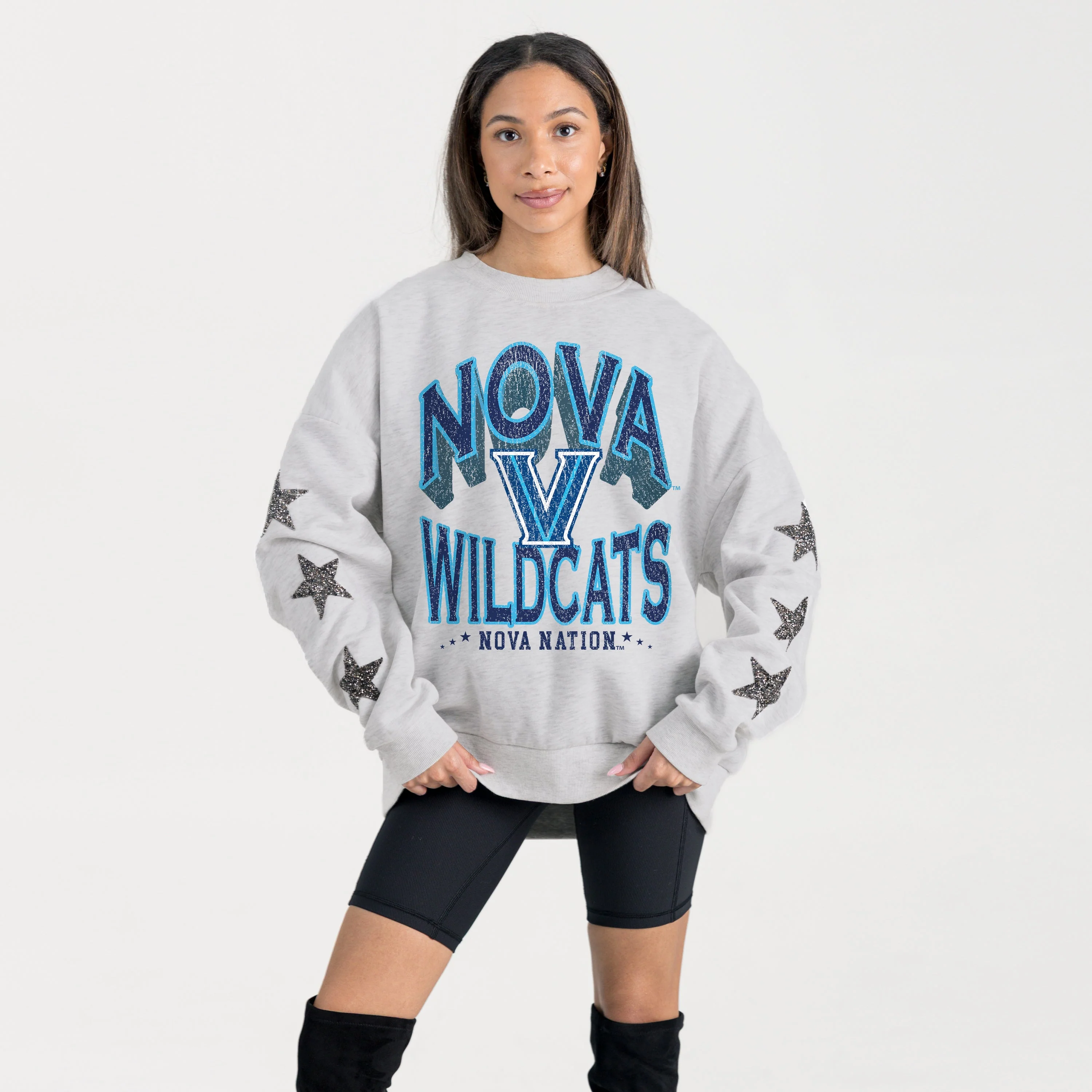 VILLANOVA WILDCATS RESILIENCE STAR EMBELLISHED CREW SWEATSHIRT - Image 5