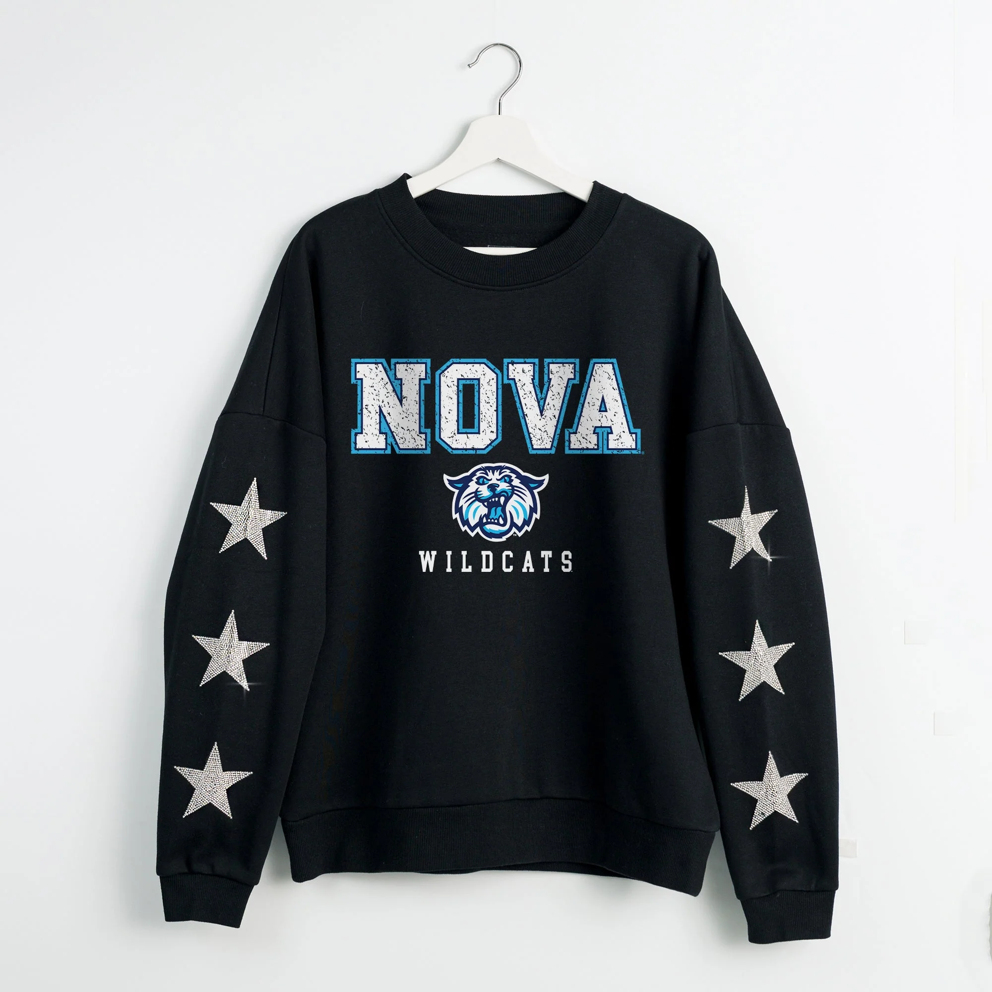 VILLANOVA WILDCATS VELOCITY STAR EMBELLISHED CREW SWEATSHIRT - Image 8