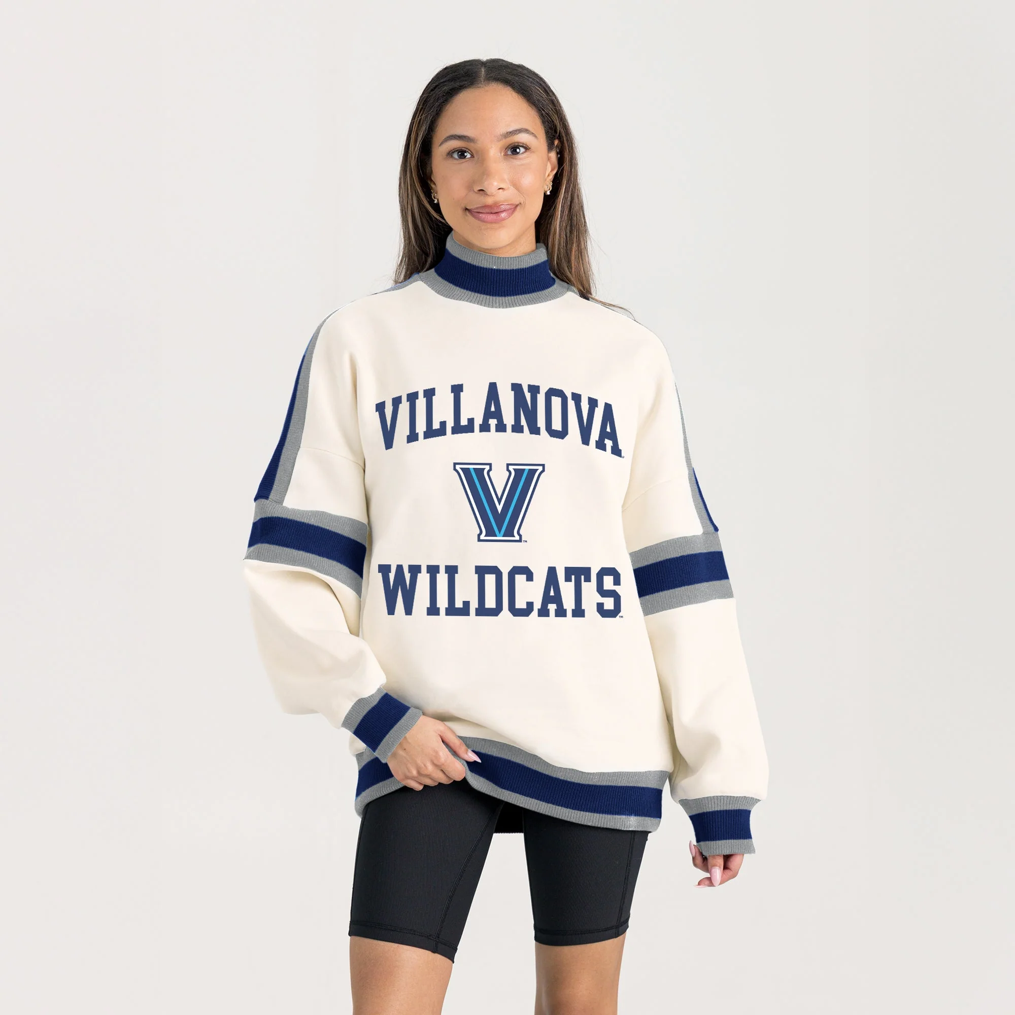 VILLANOVA WILDCATS VIVID MOTION COLORBLOCK TURTLENECK PULLOVER - Image 5