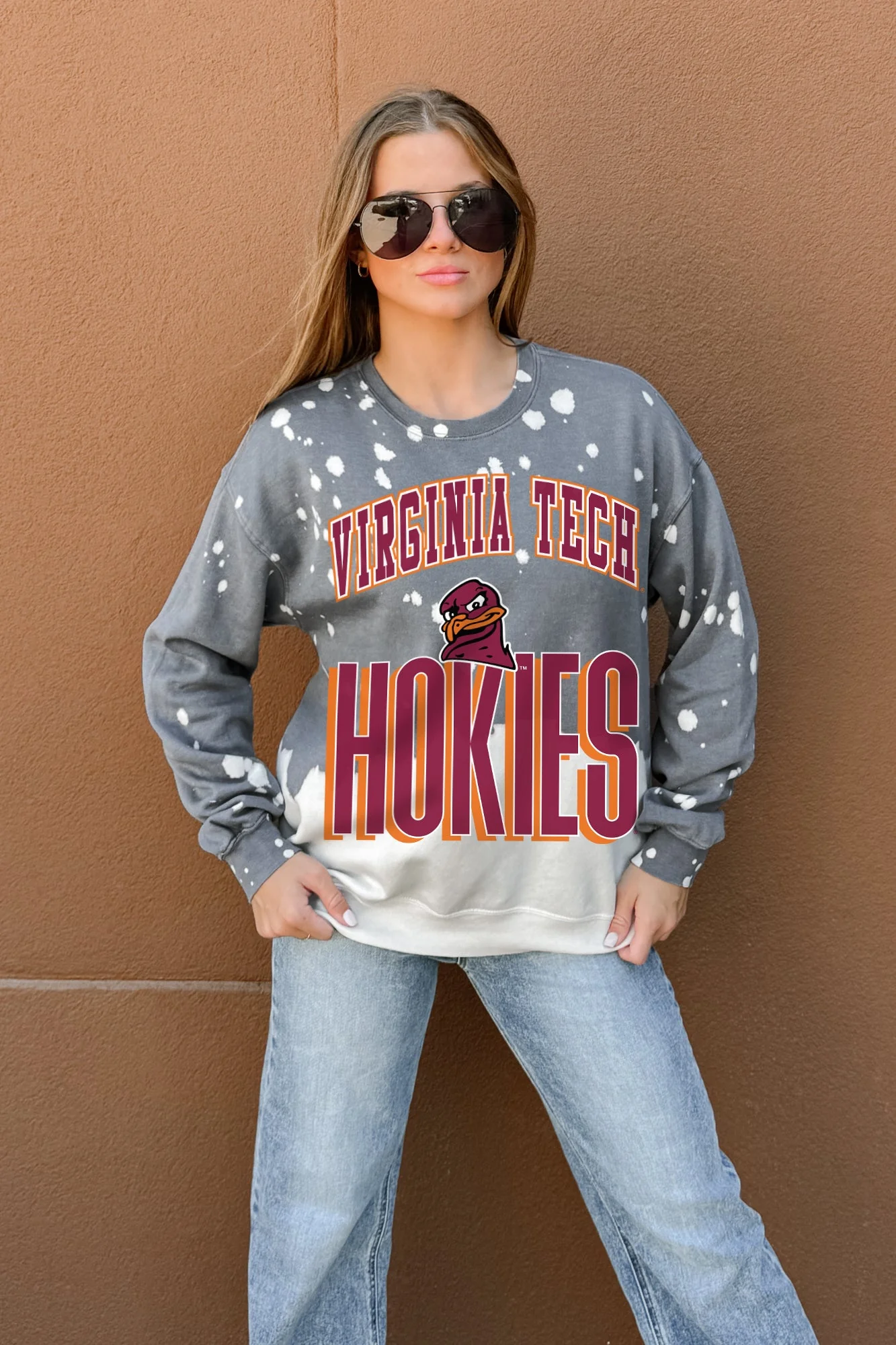 VIRGINIA TECH HOKIES ARCH RIVALS LONG-SLEEVE FRENCH TERRY PULLOVER - Image 3