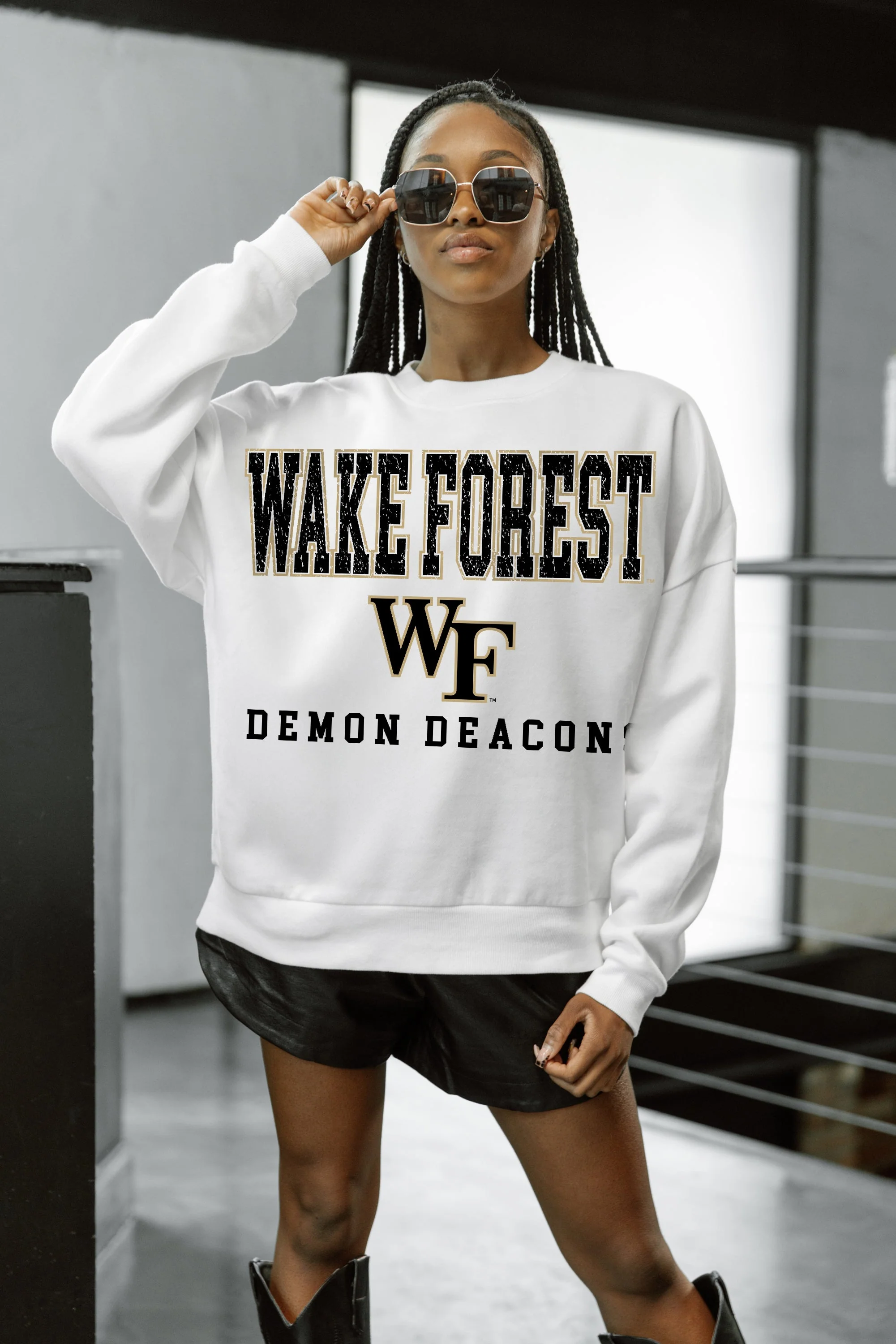 WAKE FOREST DEMON DEACONS FREESTYLE PREMIUM FLEECE CREWNECK PULLOVER - Image 3
