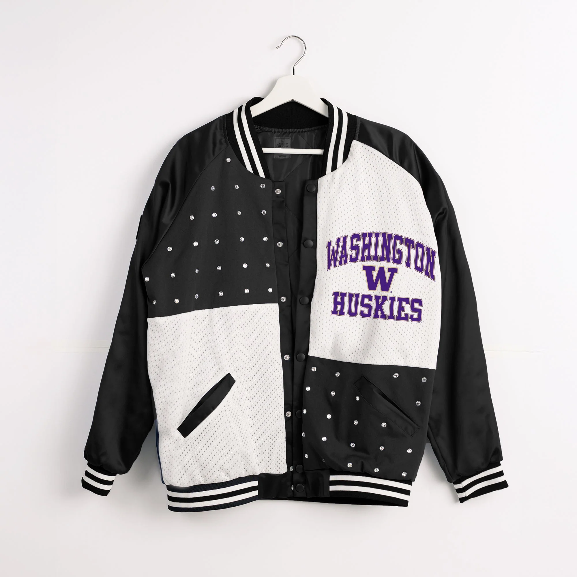 WASHINGTON HUSKIES REFINED RIVALRY THROWBACK VARSITY BOMBER JACKET - Image 6