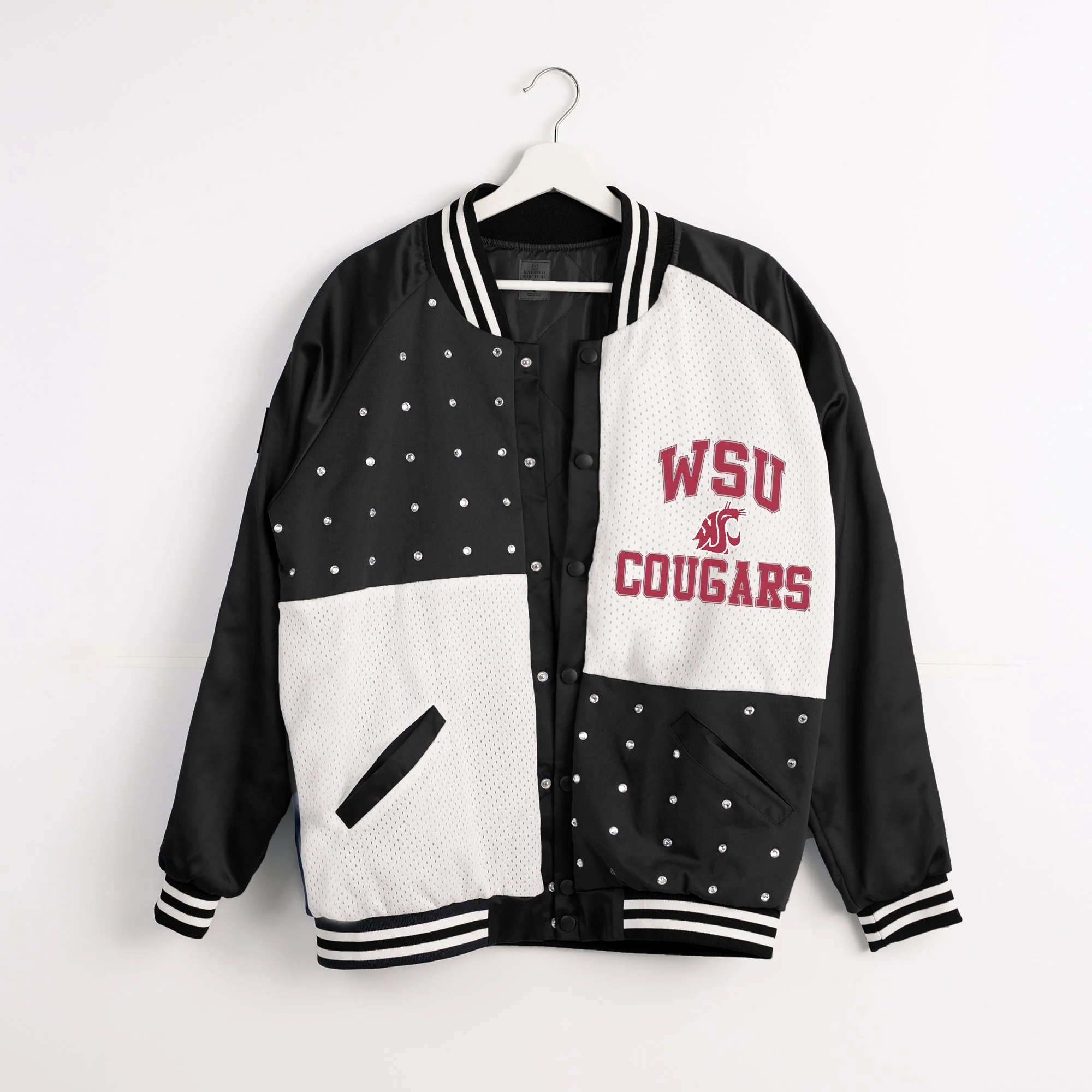 WASHINGTON STATE COUGARS REFINED RIVALRY THROWBACK VARSITY BOMBER JACKET - Image 6
