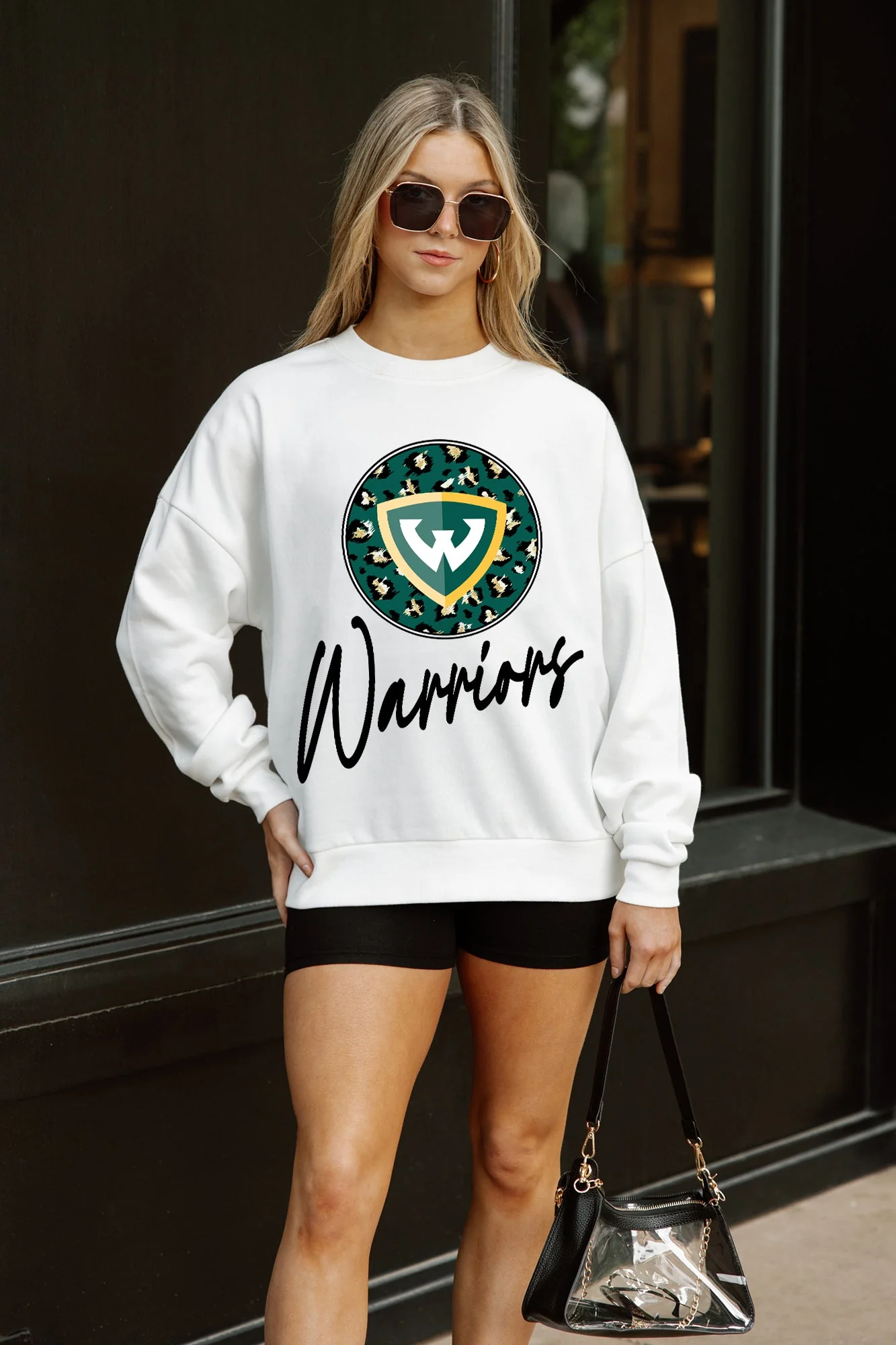 WAYNE STATE WARRIORS WILD BREAKTHROUGH PREMIUM FLEECE CREWNECK PULLOVER