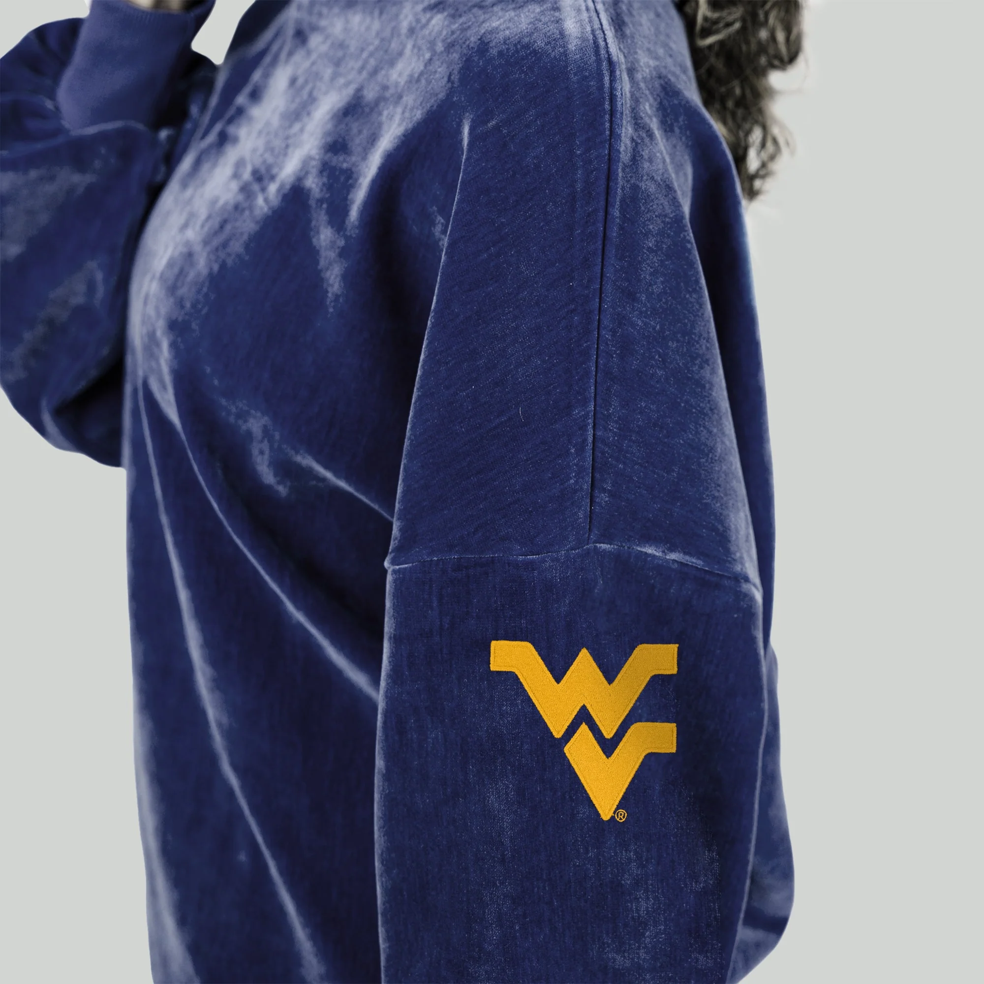 WEST VIRGINIA MOUNTAINEERS MAKE A MOVE MOCK NECK CHENILLE PULLOVER - Image 11