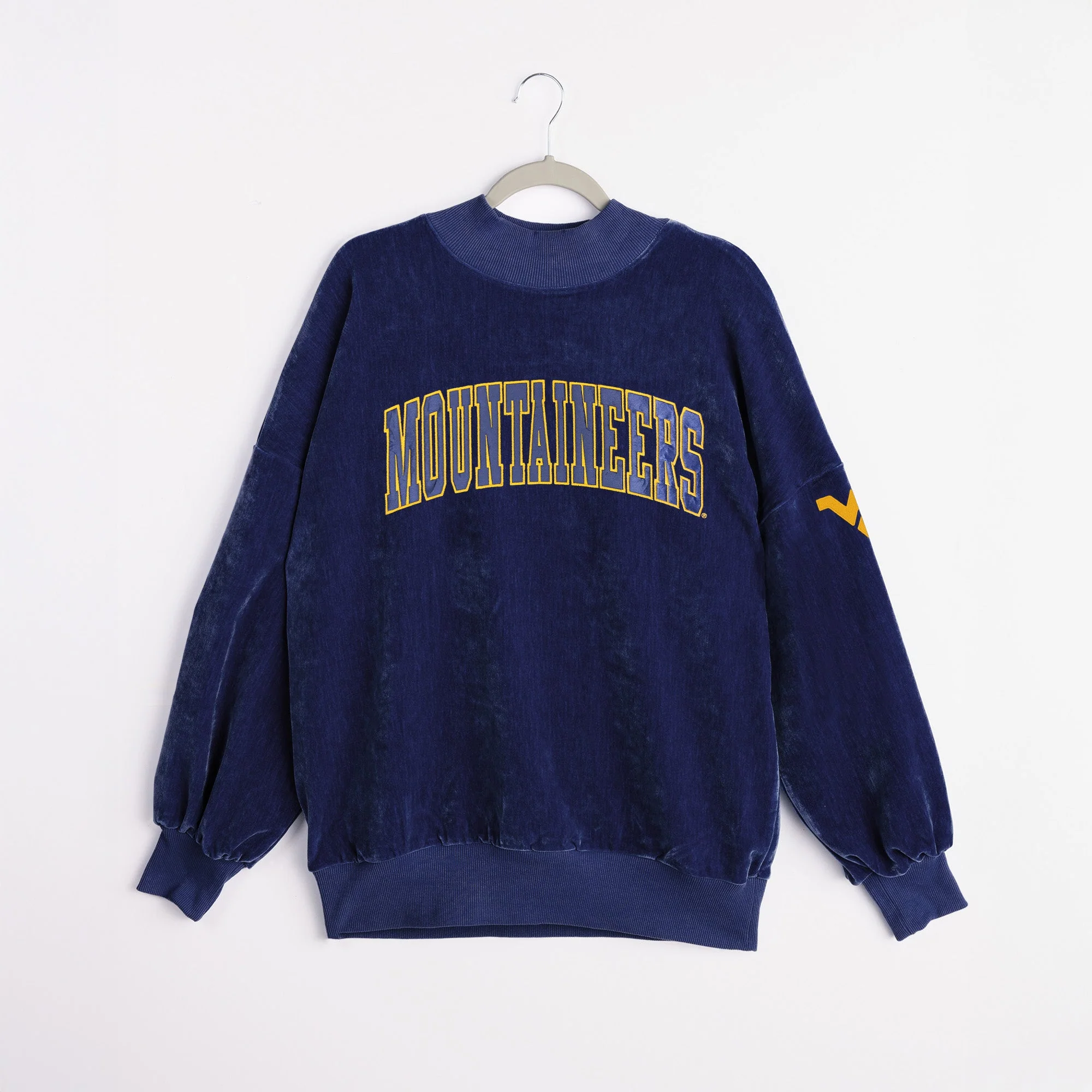 WEST VIRGINIA MOUNTAINEERS MAKE A MOVE MOCK NECK CHENILLE PULLOVER - Image 8