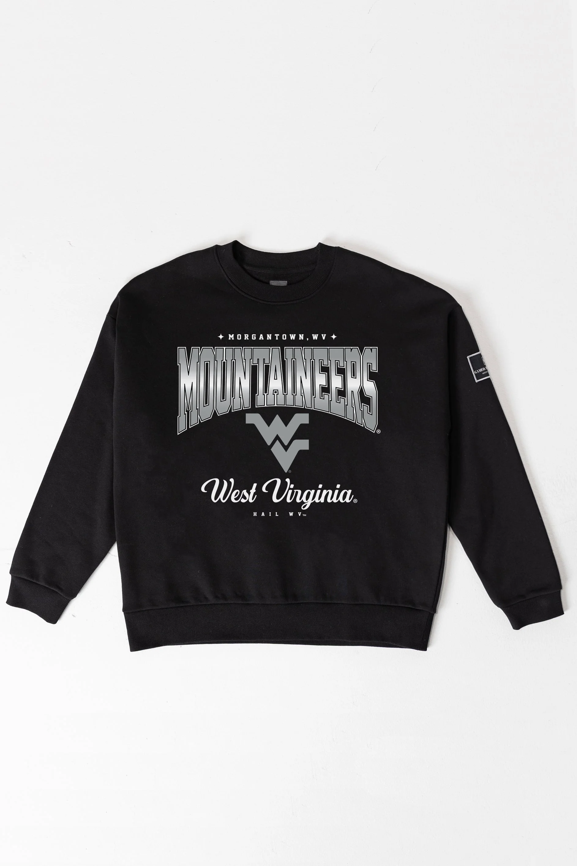 WEST VIRGINIA MOUNTAINEERS POWERHOUSE PLAY BLACK LABEL PREMIUM FLEECE CREW SWEATSHIRT - Image 8