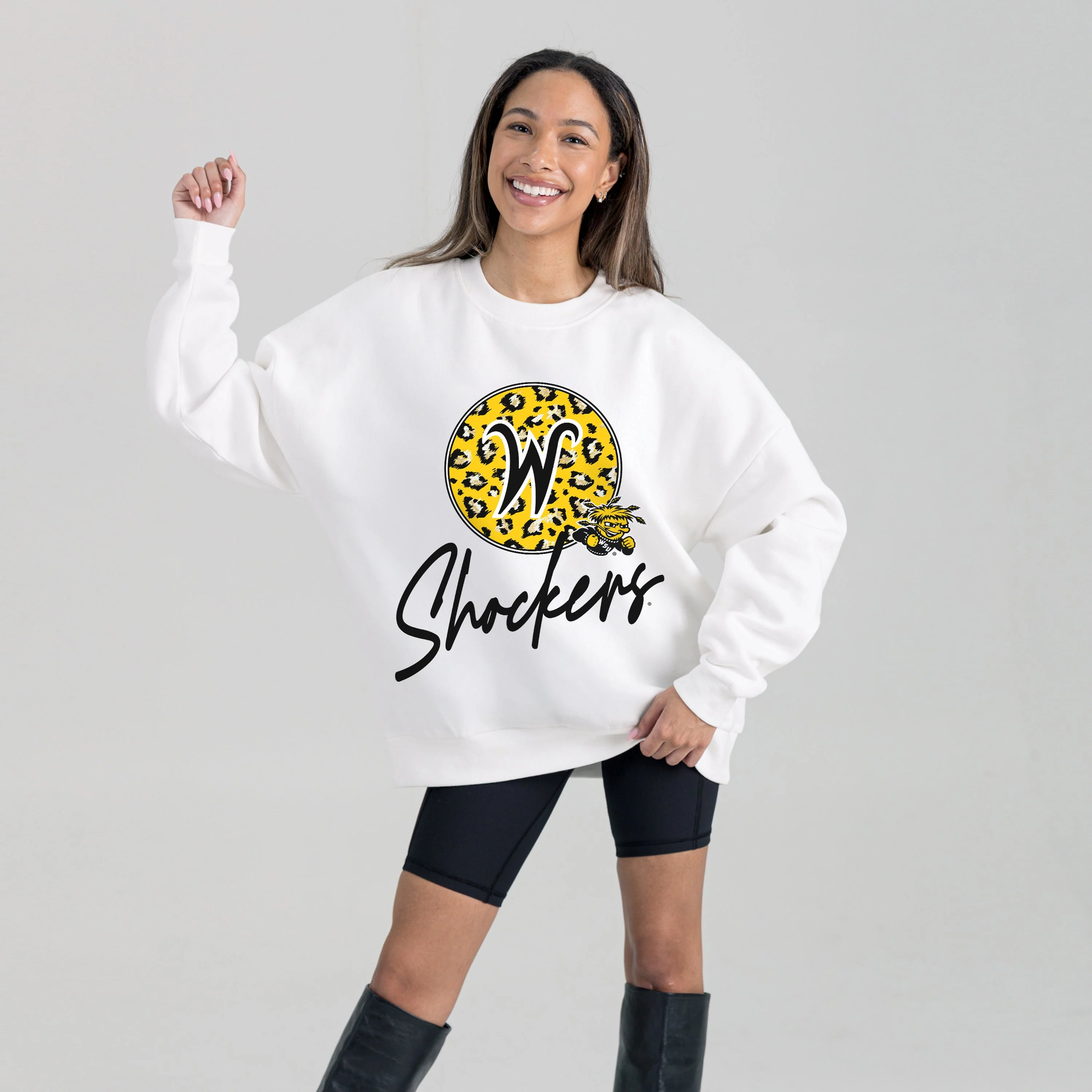 WICHITA STATE SHOCKERS WILD BREAKTHROUGH PREMIUM FLEECE CREWNECK PULLOVER - Image 5