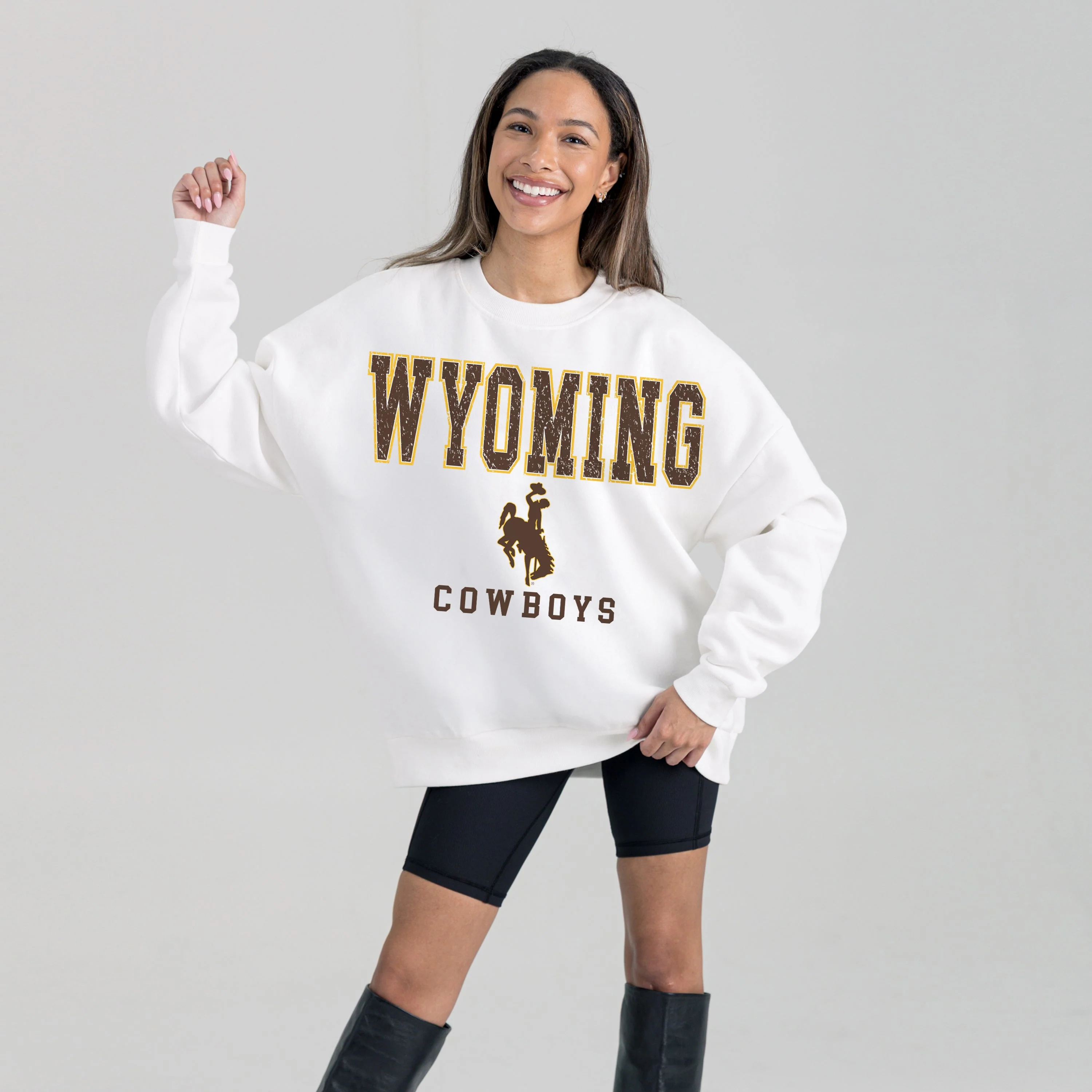 WYOMING COWBOYS FREESTYLE PREMIUM FLEECE CREWNECK PULLOVER - Image 4