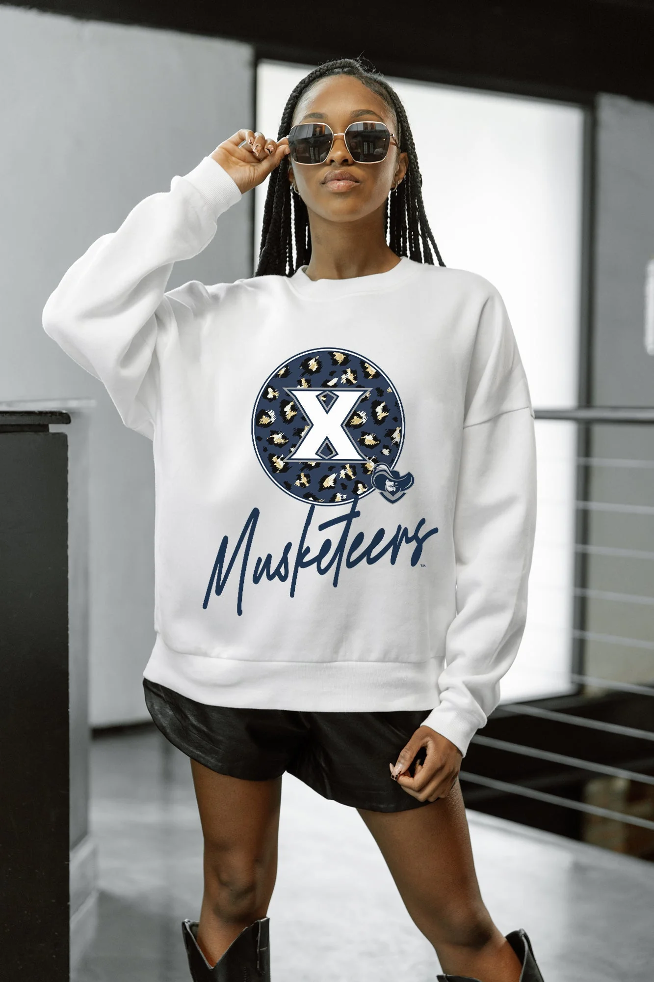 XAVIER MUSKETEERS WILD BREAKTHROUGH PREMIUM FLEECE CREWNECK PULLOVER - Image 4