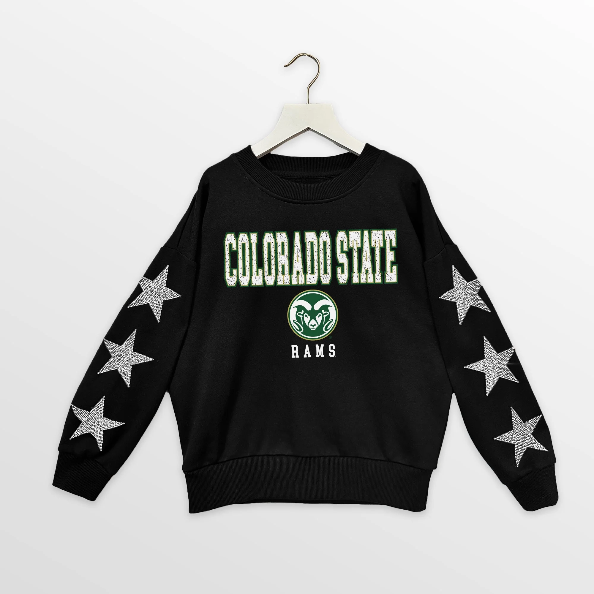 COLORADO STATE RAMS VELOCITY KIDS STAR SLEEVE CREWNECK PULLOVER - Image 7