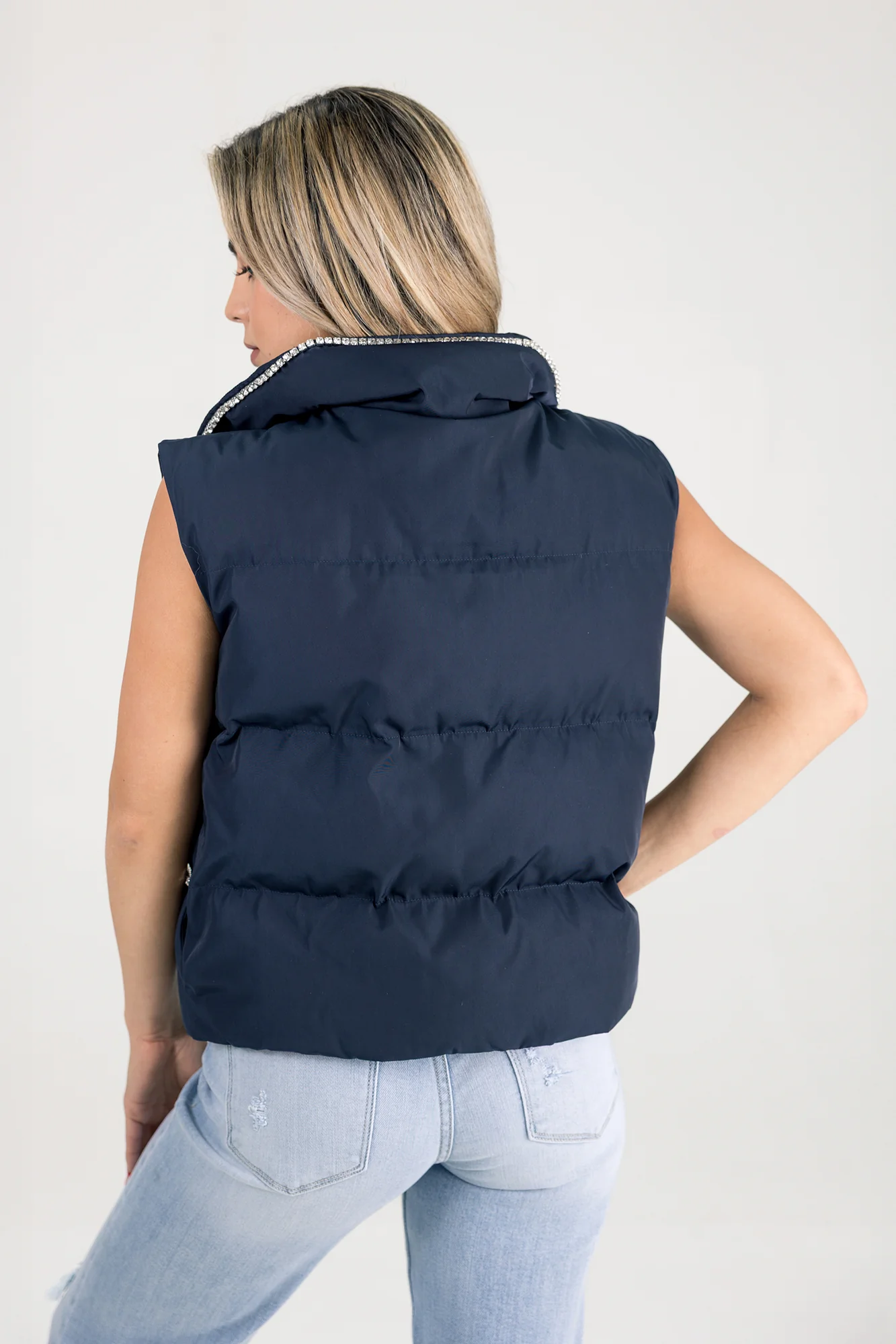 DALLAS COWBOYS MAKE IT SHINE RHINESTONE DETAIL PUFFER VEST BY RANDI MAHOMES - Image 5