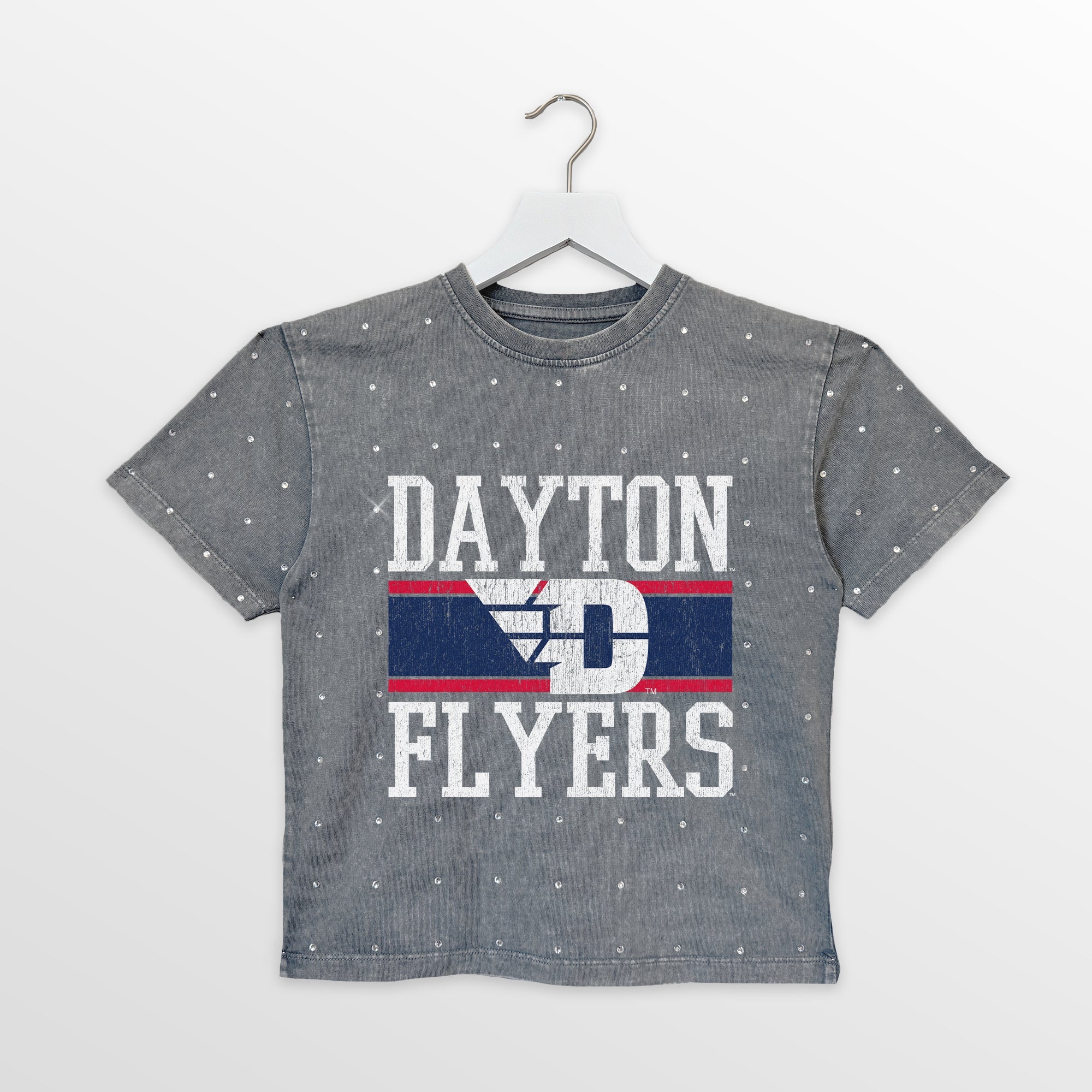 DAYTON FLYERS ON THE BALL KIDS MINI RHINESTONE OVERSIZED TEE - Image 4