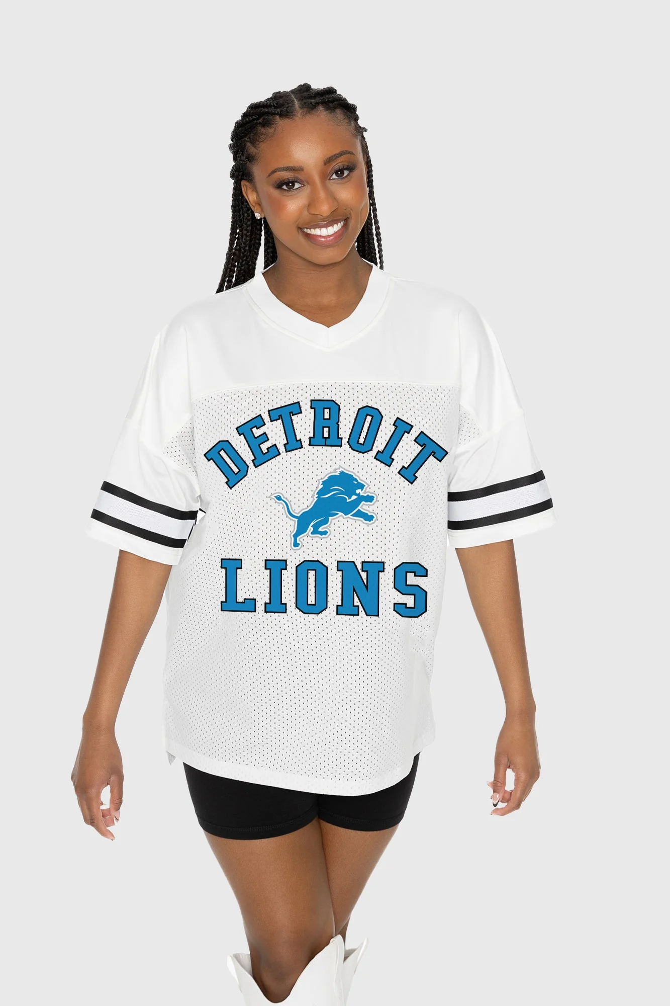 DETROIT LIONS NEXT DOWN ICONIC OVERSIZED FASHION JERSEY BY RANDI MAHOMES - Image 3