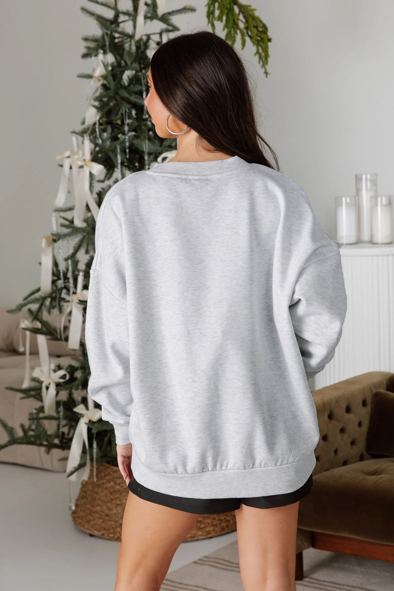 SANTA BABES ONLY PREMIUM FLEECE DROP SHOULDER CREWNECK PULLOVER - Image 2