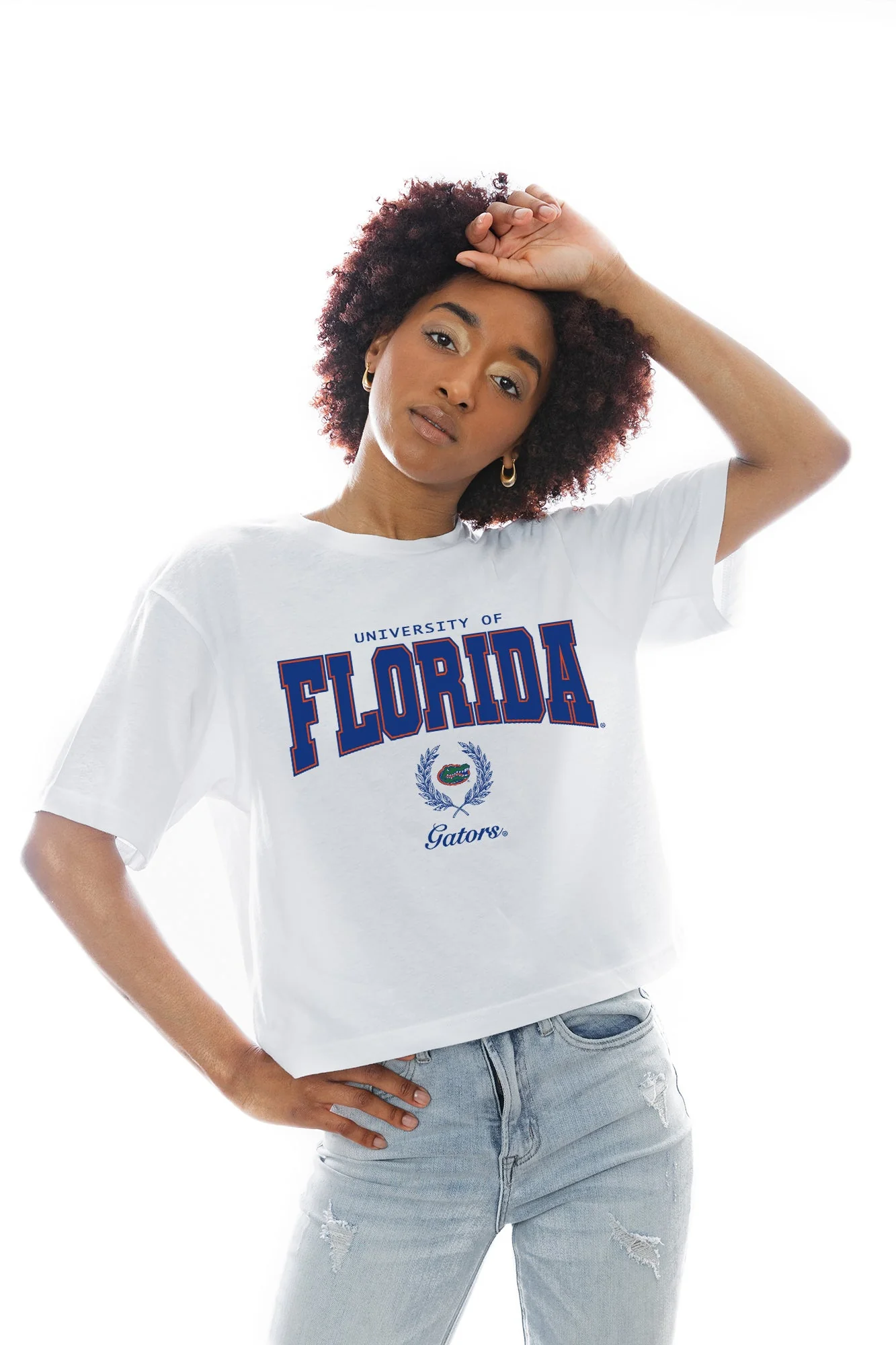 FLORIDA GATORS EASY WIN BOXY FIT CROP TEE - Image 3